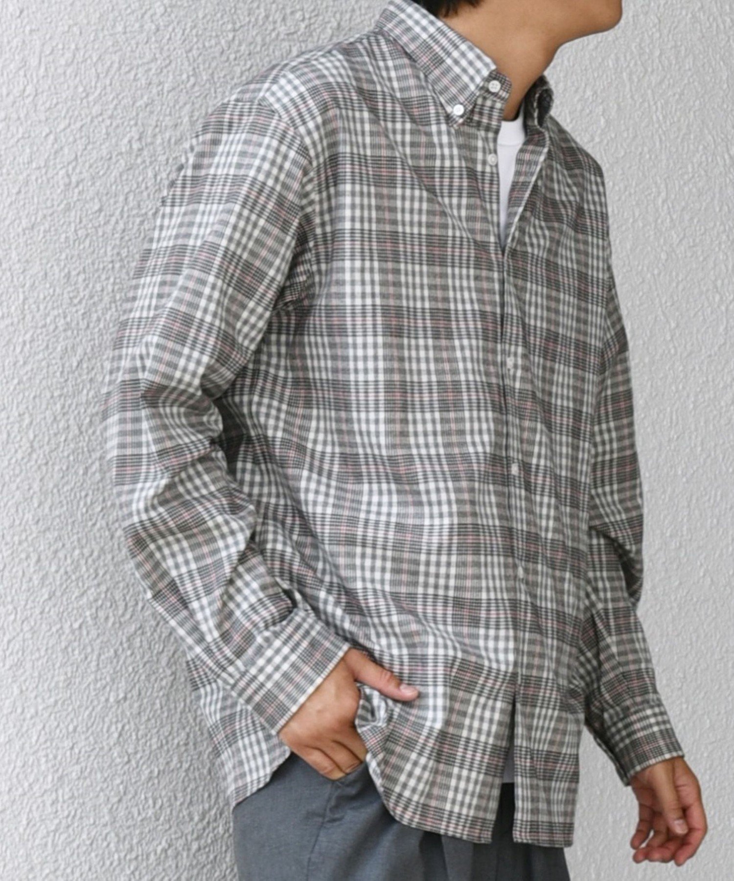 【SALE／40%OFF】SHIPS any SHIPS any:＜洗濯機可能＞ブラッシュド トラッド チェック ボタンダウン シャツ◇ シップス トップス シャツ・ブラウス ブラック ベージュ ブラウン ネイビー ホワイト【送料無料】