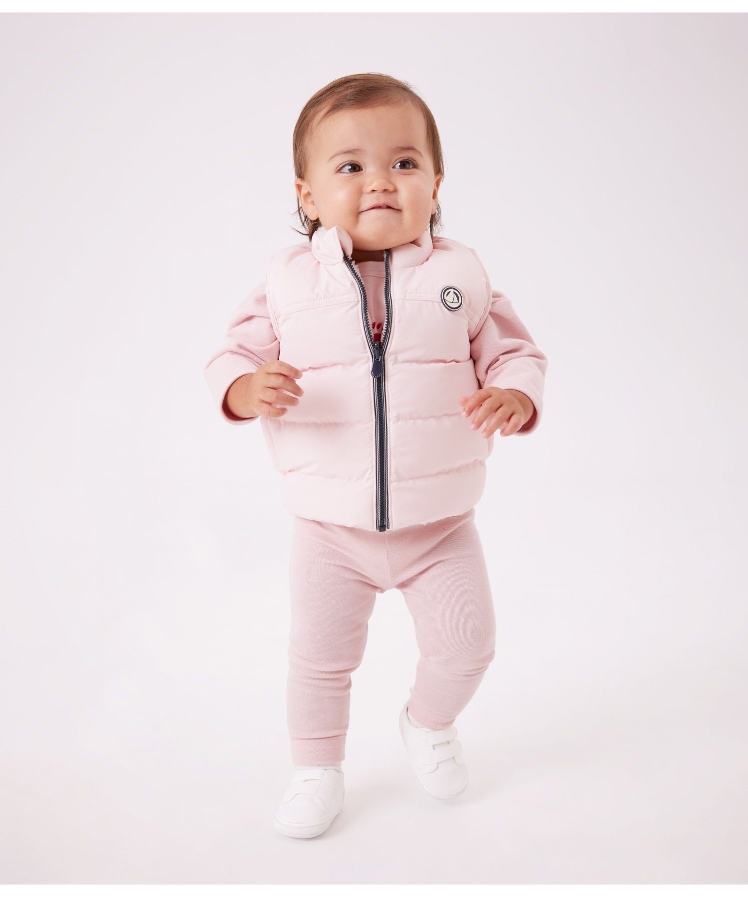 PETIT BATEAU リバーシブルキルティングベスト プチバトー トップス ベスト・ジレ ホワイト【送料無料】