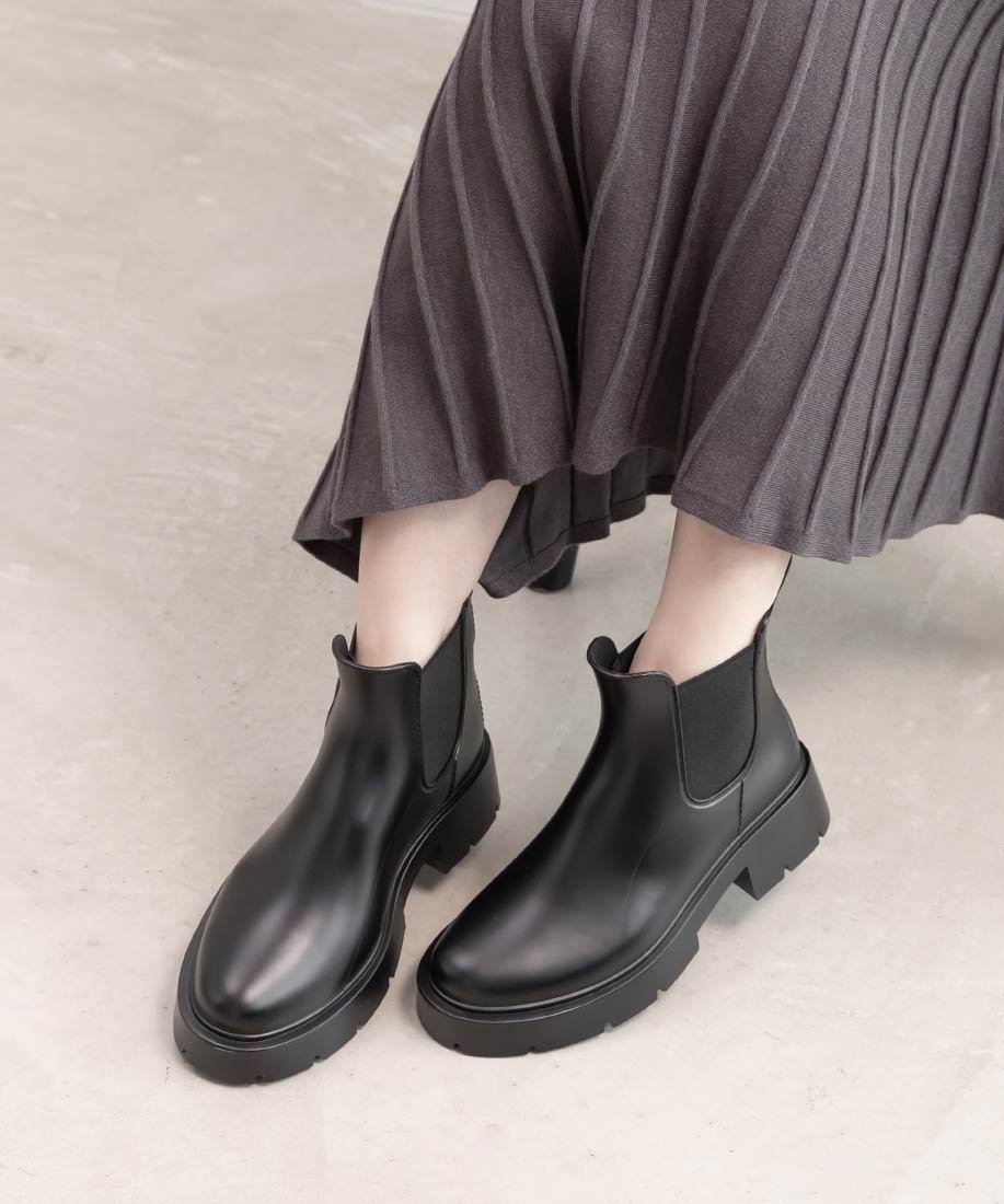 RANDA ボリュームソールサイドゴアレインブーツ ランダ シューズ・靴 レインシューズ・ブーツ ブラウン ブラック【送料無料】...