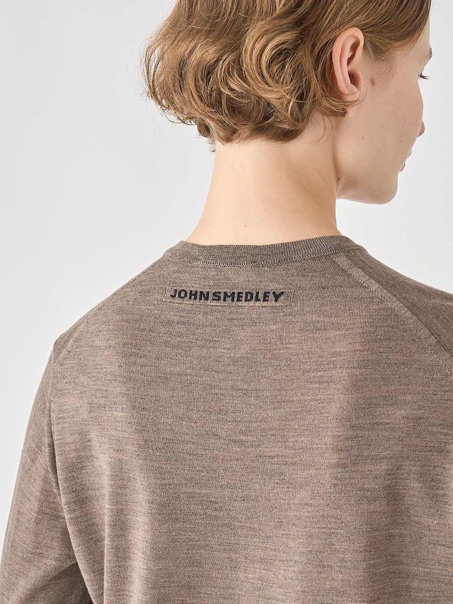 JOHN SMEDLEY JSロゴインターシャ 長袖ニットカーディガン ｜ A4781 ｜ 30G ジョンスメドレー トップス ニット【送料無料】