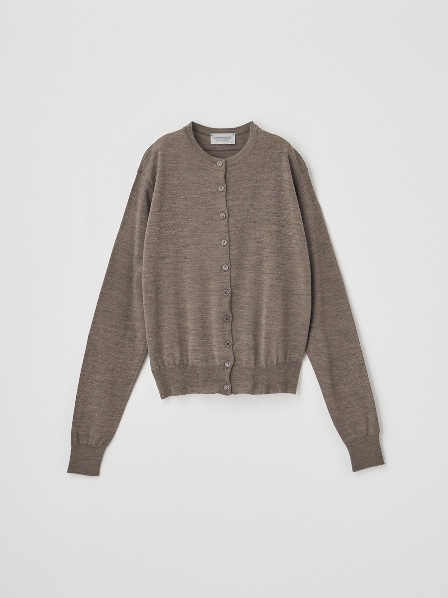 JOHN SMEDLEY JSロゴインターシャ 長袖ニットカーディガン ｜ A4781 ｜ 30G ジョンスメドレー トップス ニット【送料無料】