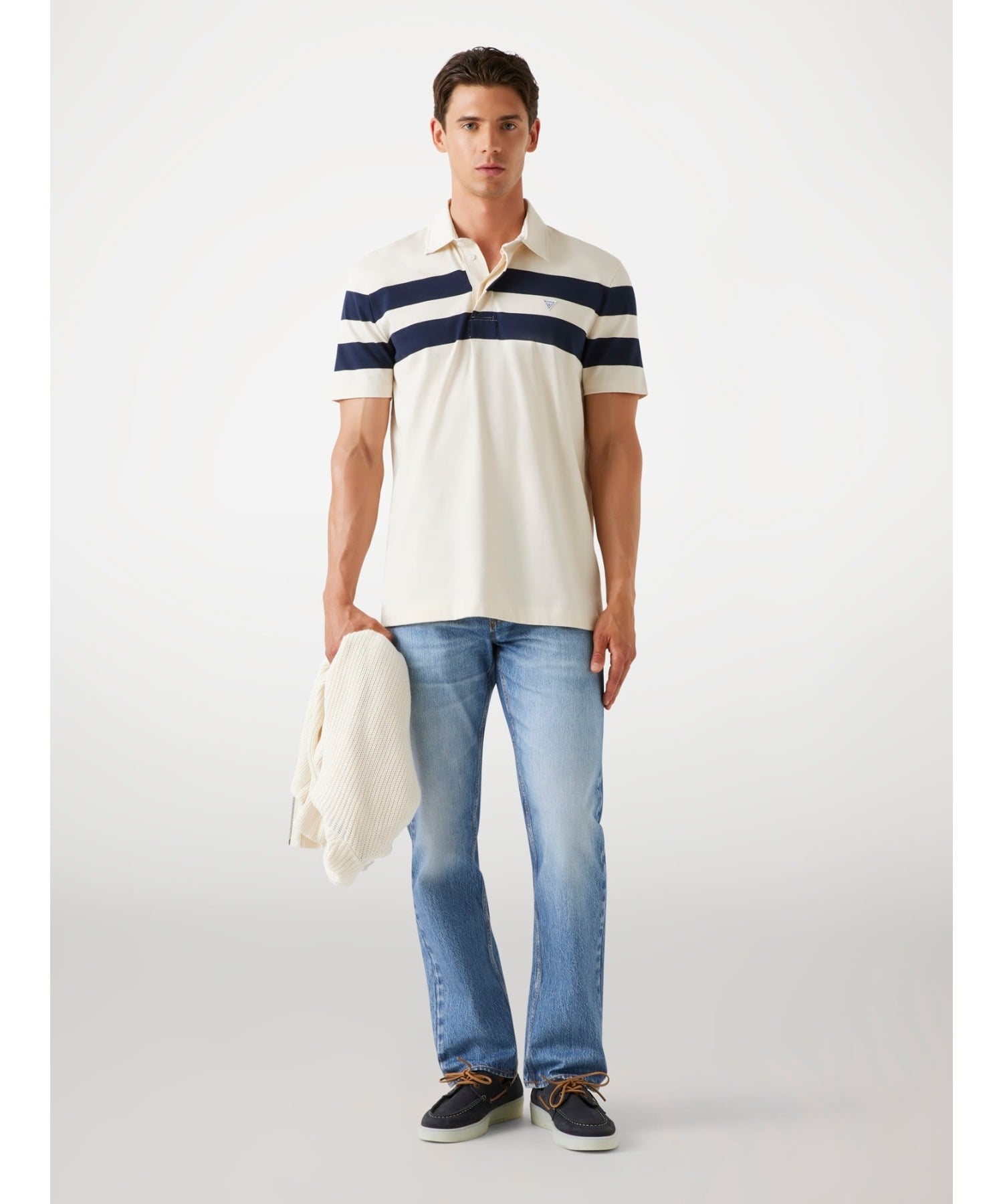 【SALE／50%OFF】GUESS GUESS ポロシャツ (M)MARINA Short Sleeves Polo ゲス トップス ポロシャツ ホワイト【送料無料】