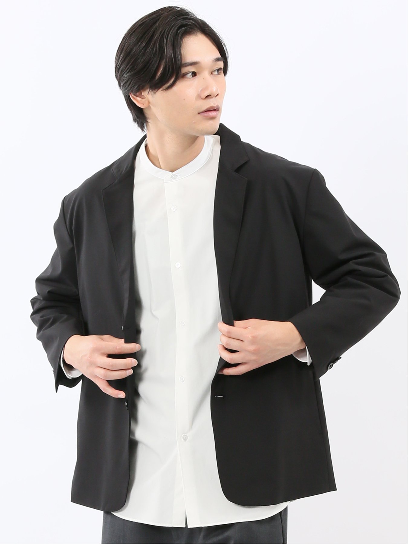 【SALE／10%OFF】TAKA-Q NEO BASICS ウール混 2ボタンジャケット(セットアップ可能) タカキュー ジャケット・アウター その他のジャケット・アウター【送料無料】