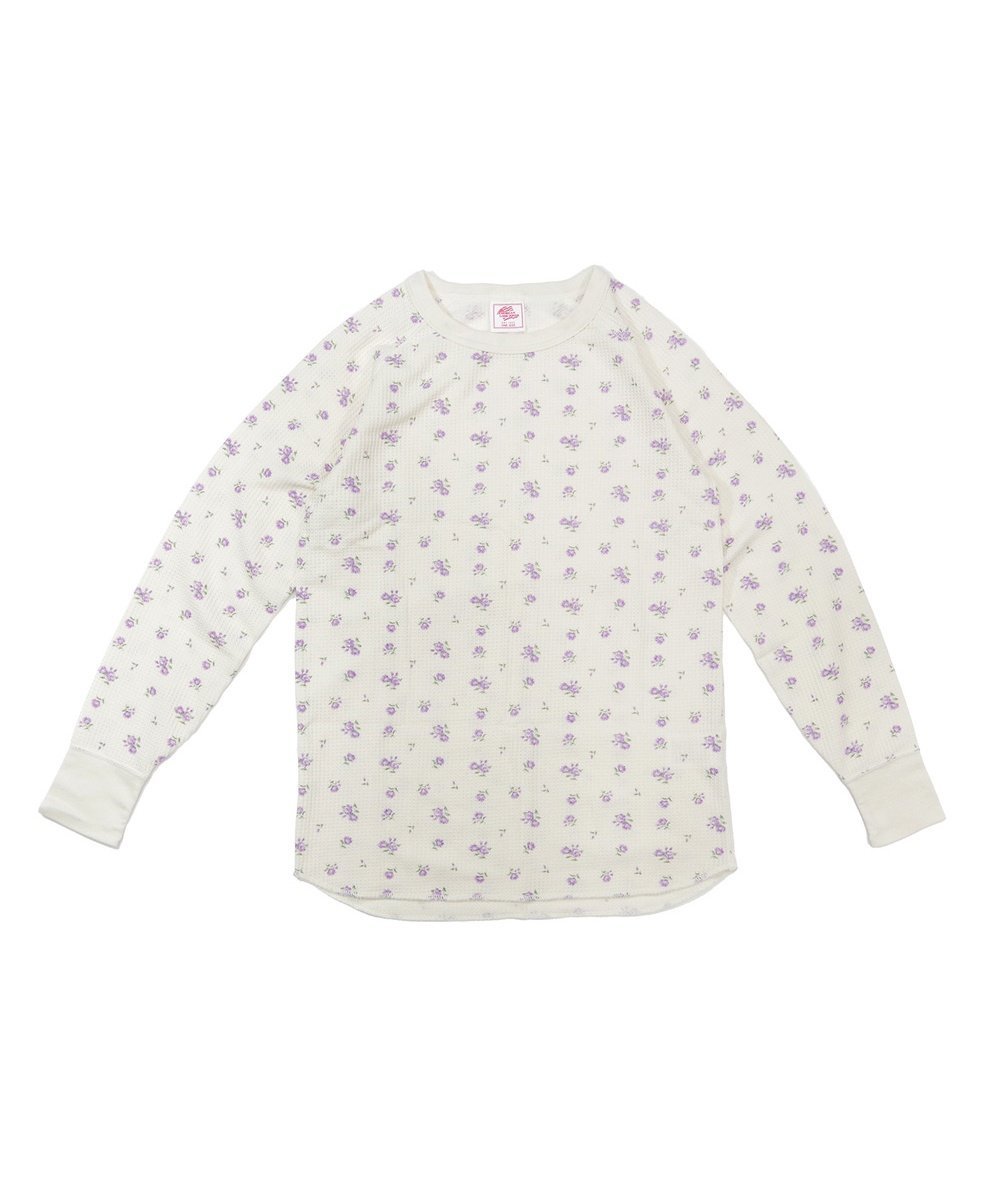 JEMORGAN JEMORGAN レディース ワッフル花柄ラグランロンT(パック入り) ローラ トップス カットソー・Tシャツ ピンク ブルー パープル