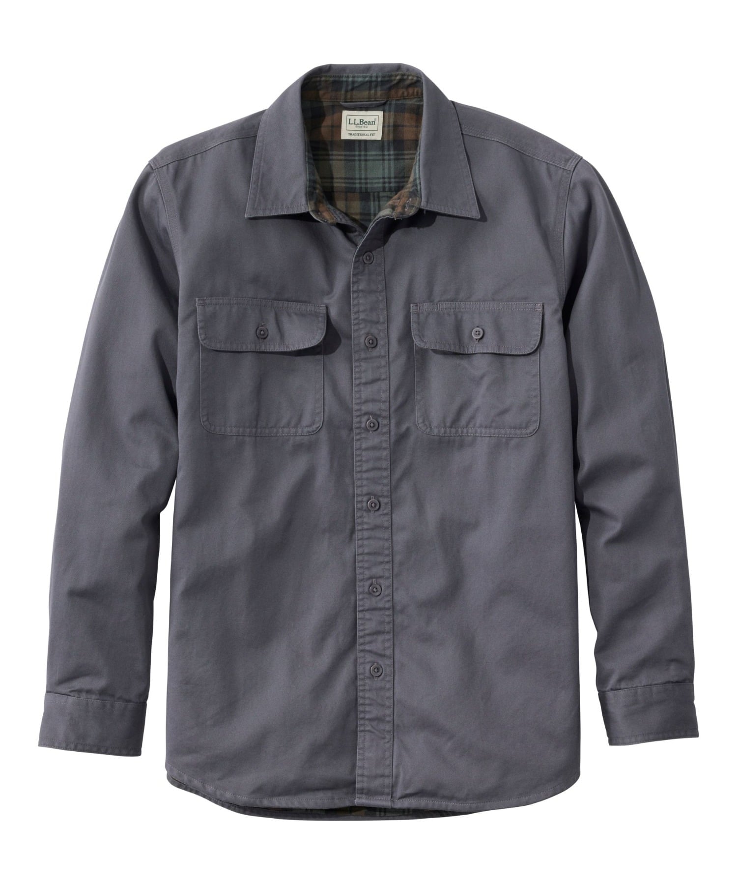 L.L.Bean フランネルラインド ハリケーン シャツ 米国フィット レギュラー エルエルビーン トップス シャツ ブラウス ブルー グリーン ブラウン グレー【送料無料】