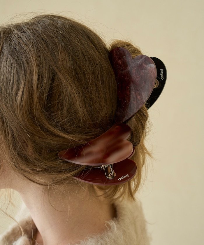 FREAK'S STORE heyep × Firsthand/ヘイップ 別注Large Heart Clip / ヘアクリップ 25AW フリークスストア アクセサリー・腕時計 ブローチ・コサージュ・バッジ ブラウン【送料無料】