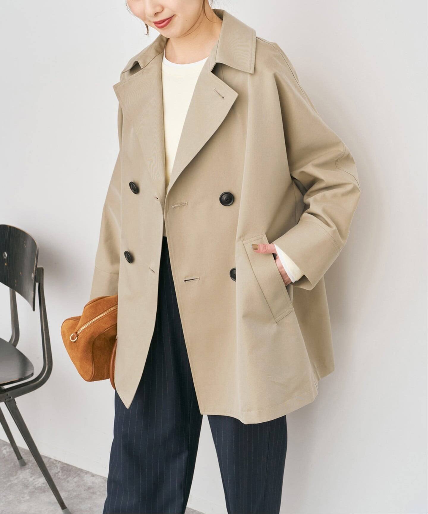 Spick & Span 《予約》TICCA / ティッカMiniテントトレンチコート スピックアンドスパン ジャケット・アウター トレンチコート ネイビー ベージュ【送料無料】