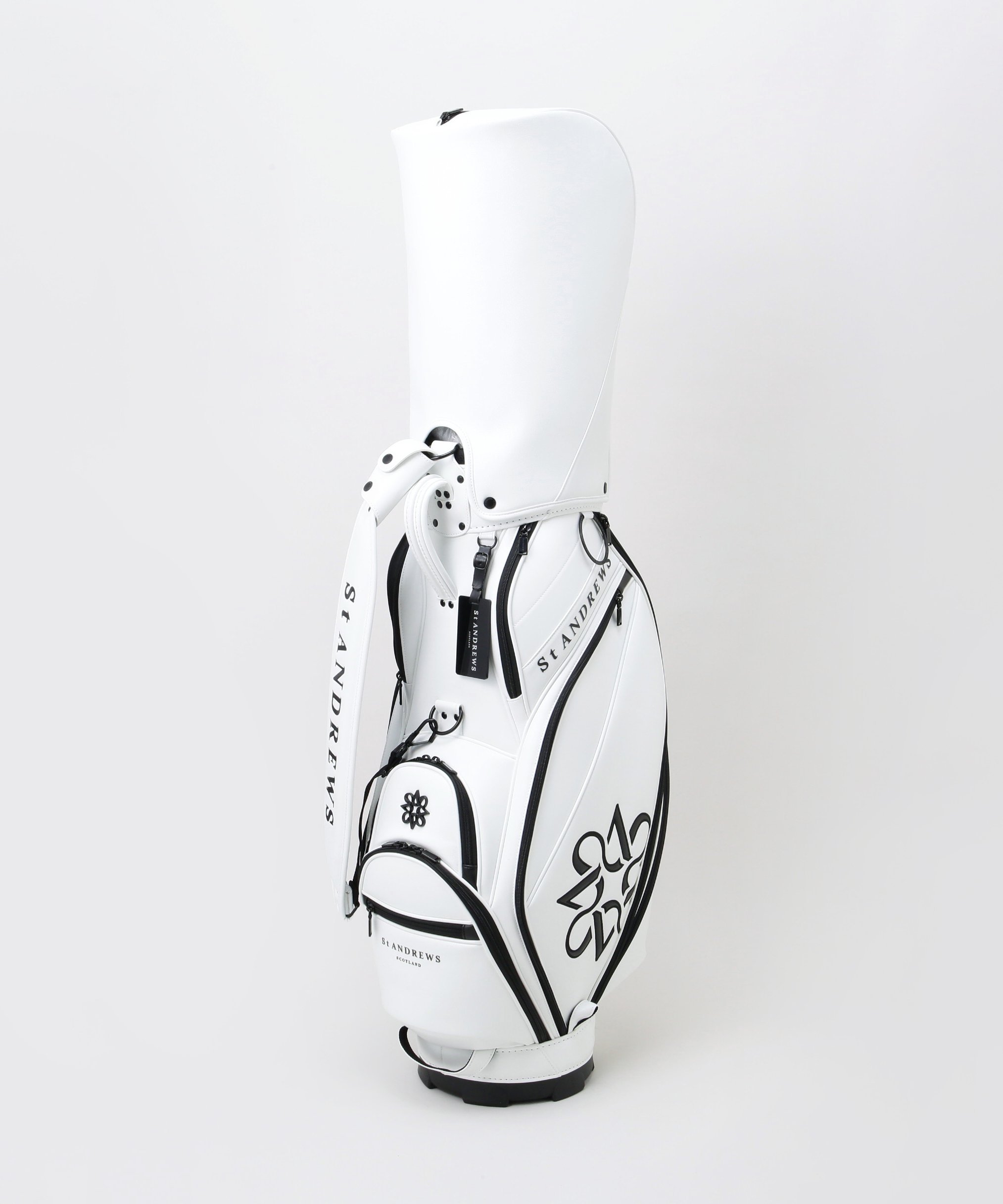 St ANDREWS シンセティックレザーキャディーバッグ (46インチ対応) (UNISEX) セントアンドリュース スポーツ・アウトドア用品 ゴルフグッズ ベージュ ブラック ホワイト【送料無料】