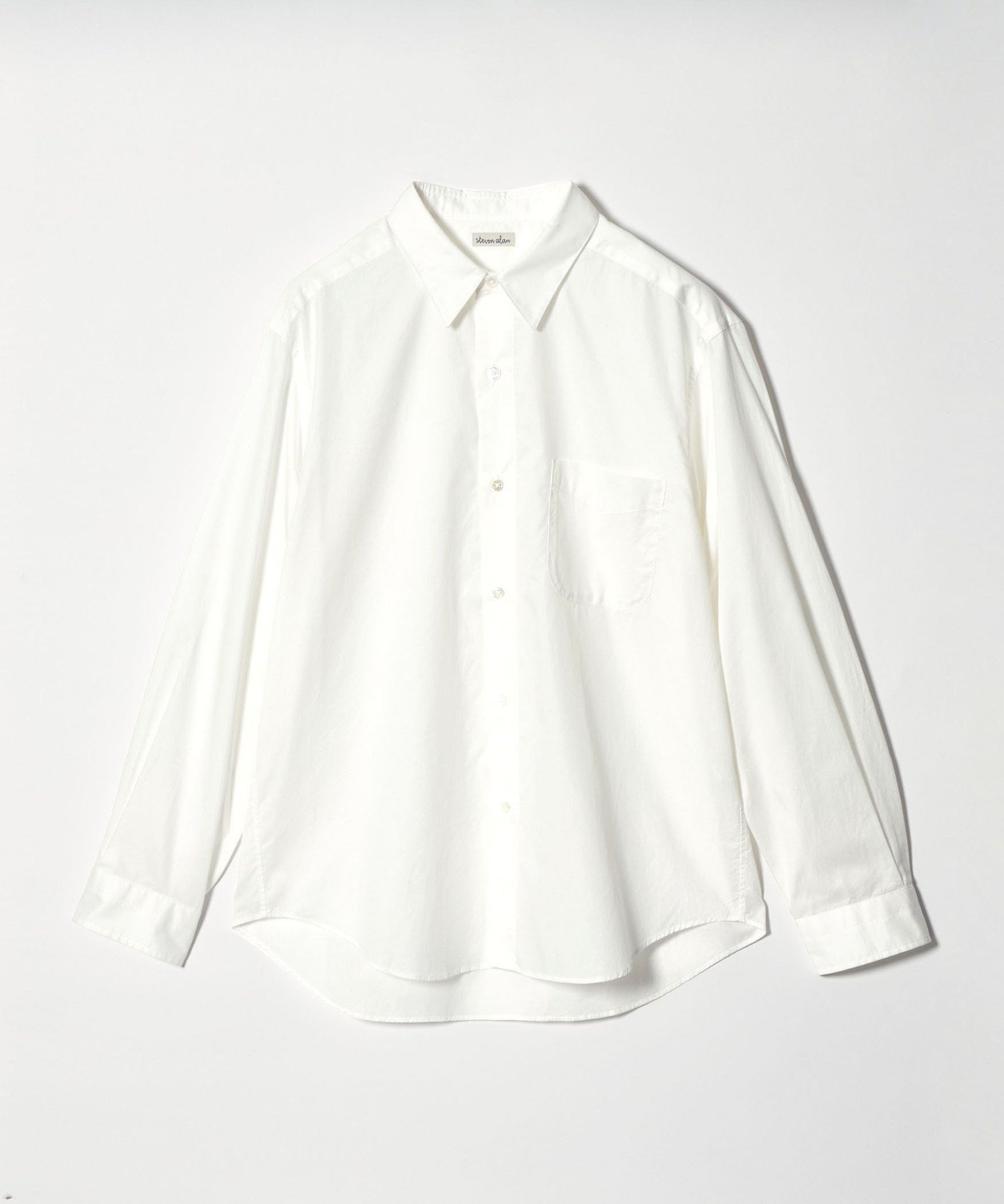 Steven Alan ＜Steven Alan＞ 80 コンパクトヤーン ツイル レギュラーカラー シャツ NARROW ビューティー＆ユース ユナイテッドアローズ トップス シャツ・ブラウス ネイビー ホワイト