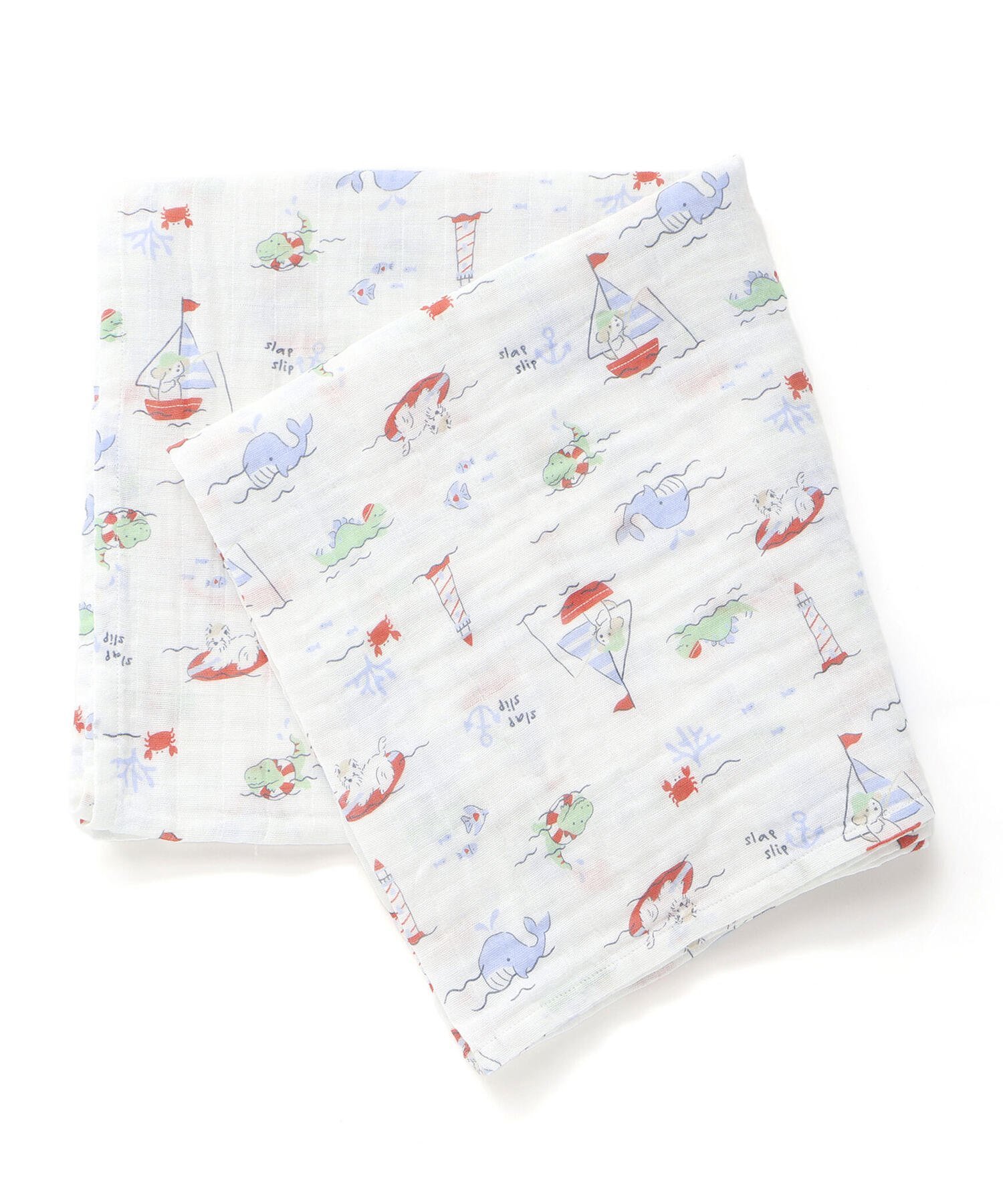 【SALE／20%OFF】SLAP SLIP BABY 【お揃い】モチーフ総柄ガーゼおくるみベビー ベ...