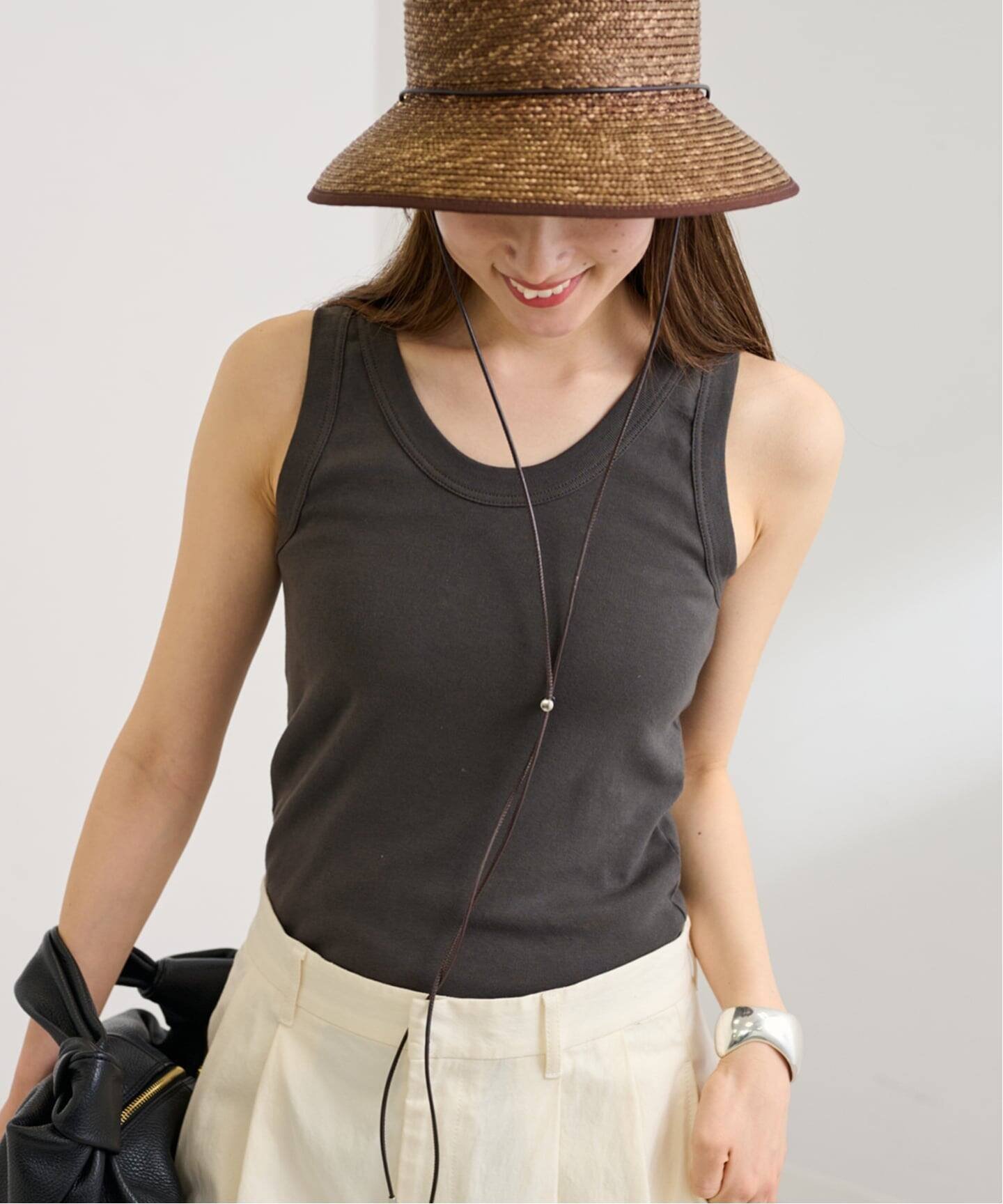 FRAMeWORK ≪追加予約≫GICIPI/ジチピ VANADIO フレームワーク トップス ノースリーブ・タンクトップ ベージュ ホワイト ブラウン ブラッ...