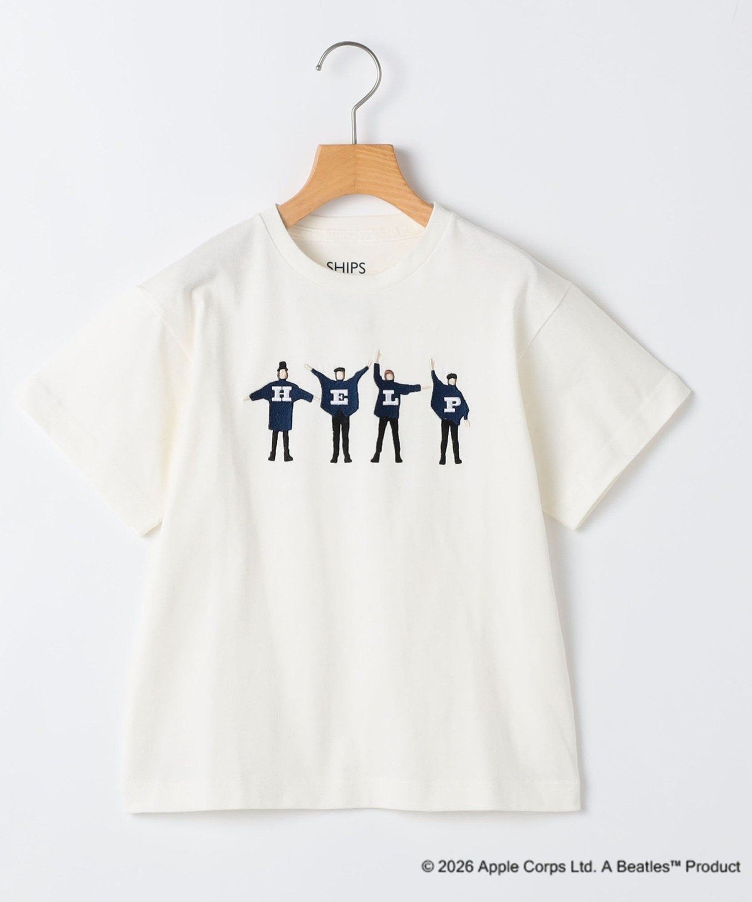 SHIPS KIDS SHIPS KIDS:140~160cm /【THE BEATLES(ザ・ビートルズ)】半袖 Tシャツ シップス トップス カットソー・Tシャツ ホワイト ネイビー【送料無料】