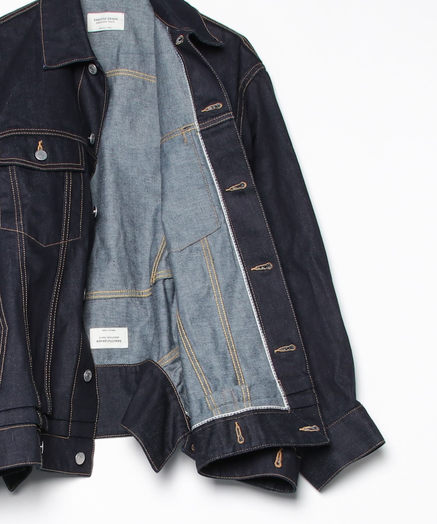 ROYAL FLASH beautiful people/ビューティフルピープル/double-end selvedge denim blouson ロイヤルフラッシュ パンツ ジーンズ・デニムパンツ ブルー【送料無料】