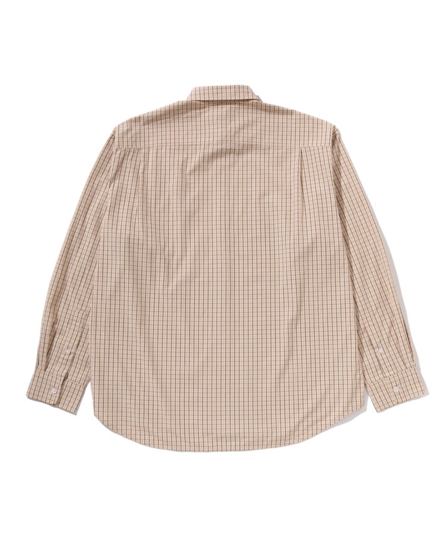PLAID POPLIN LS SHIRT ア ベイシング エイプ トップス シャツ・ブラウス ブルー ベージュ