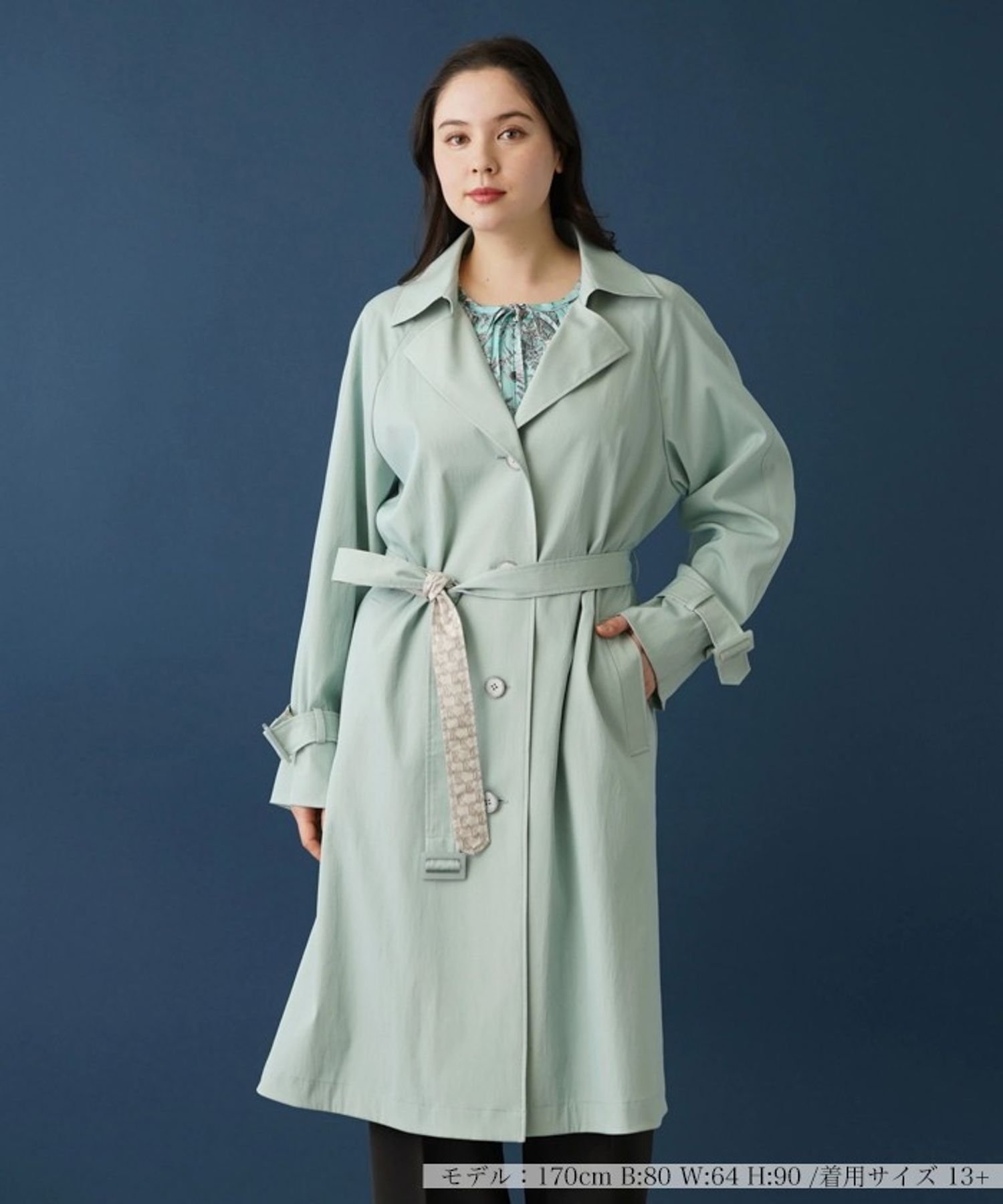 【SALE／52%OFF】Leilian PLUS HOUSE 【セレモニー】シングルトレンチコート レリアン　プラスハウス ジャケット・アウター ステンカラ..