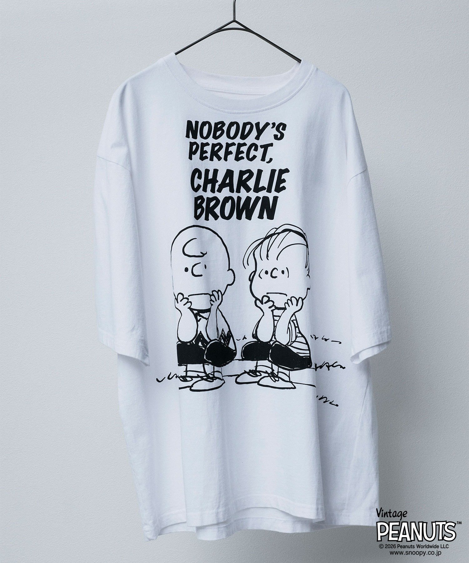 Johnbull Private labo PEANUTS BUDDY Tシャツ ジョンブルプライベートラボ トップス カットソー・Tシャツ ホワイト ブラック