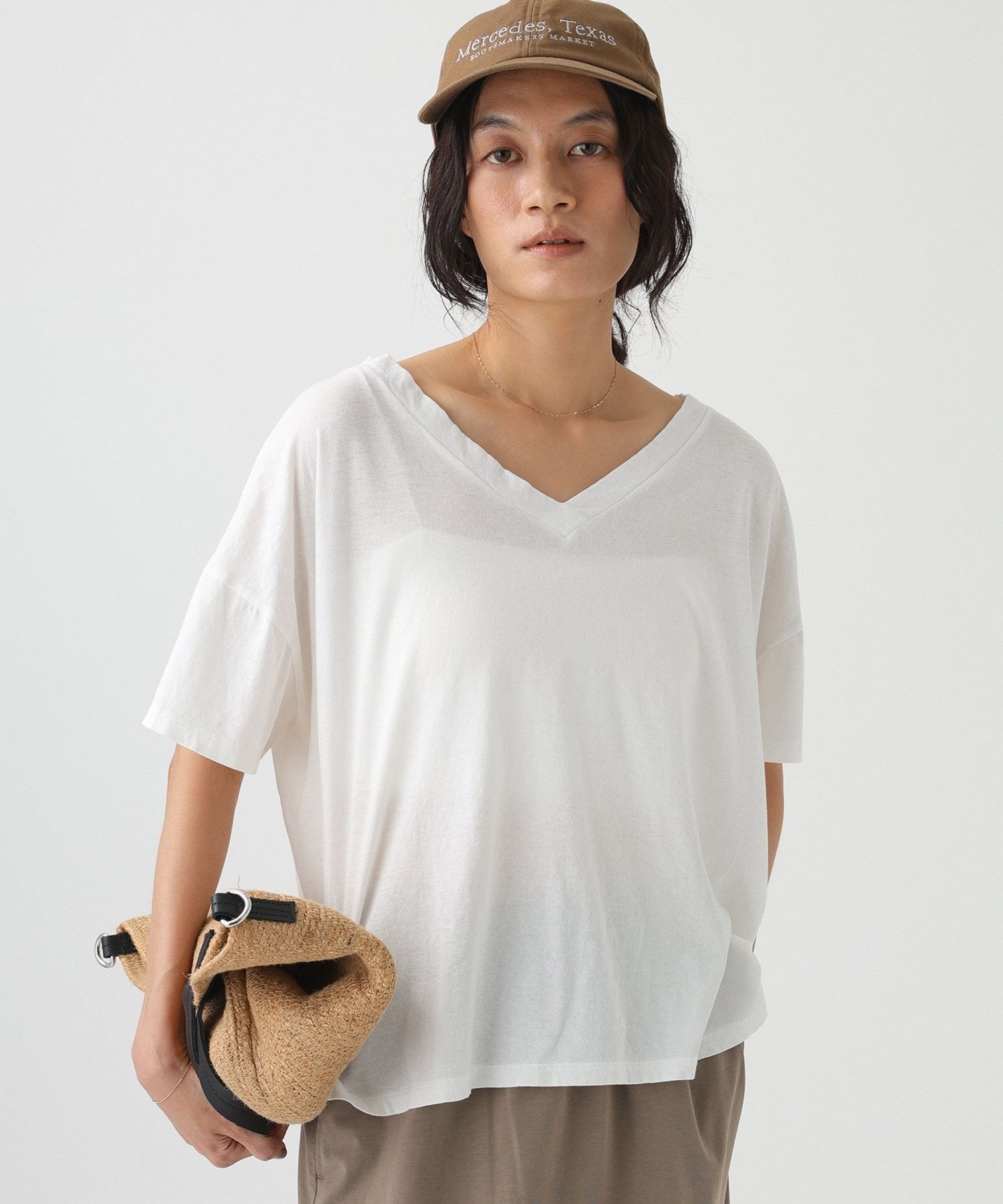 ガーメントダイTEE バビロン トップス カットソー・Tシャツ カーキグリーン ブルー ピンク ホワイト