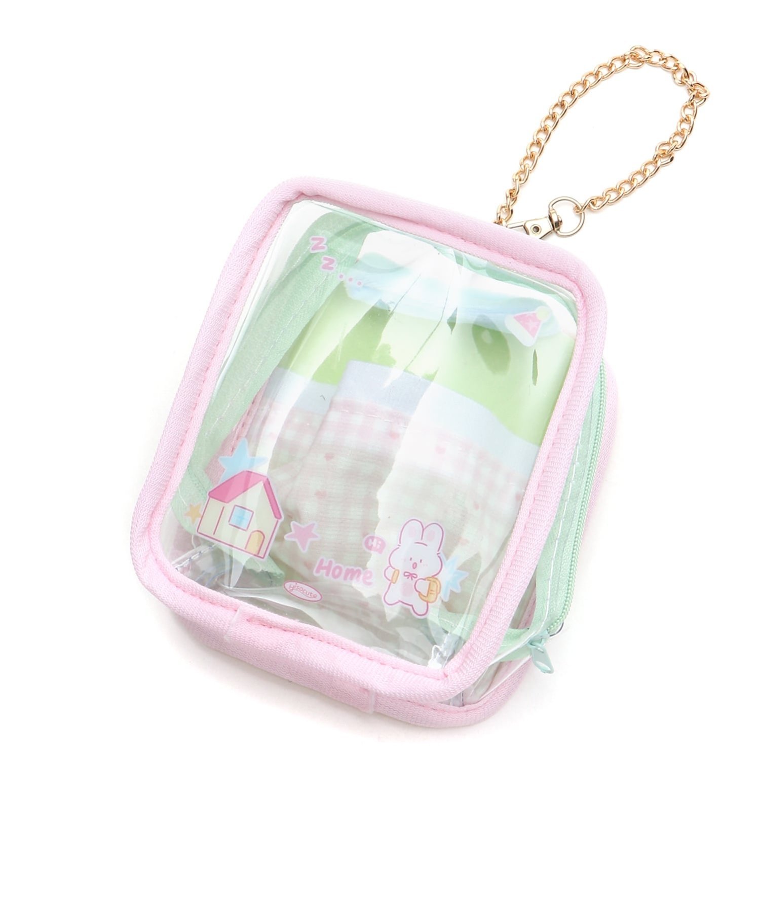 oshipic oshipic/(W)推し活 推しぬい おやすみポーチ ミニョントレフル ルームヨンマルサンセレクティッド 財布・ポーチ・ケース ポーチ パープル ピンク ブルー