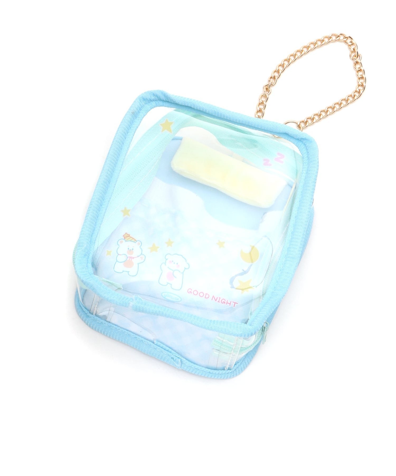 oshipic oshipic/(W)推し活 推しぬい おやすみポーチ ミニョントレフル ルームヨンマルサンセレクティッド 財布・ポーチ・ケース ポーチ パープル ピンク ブルー