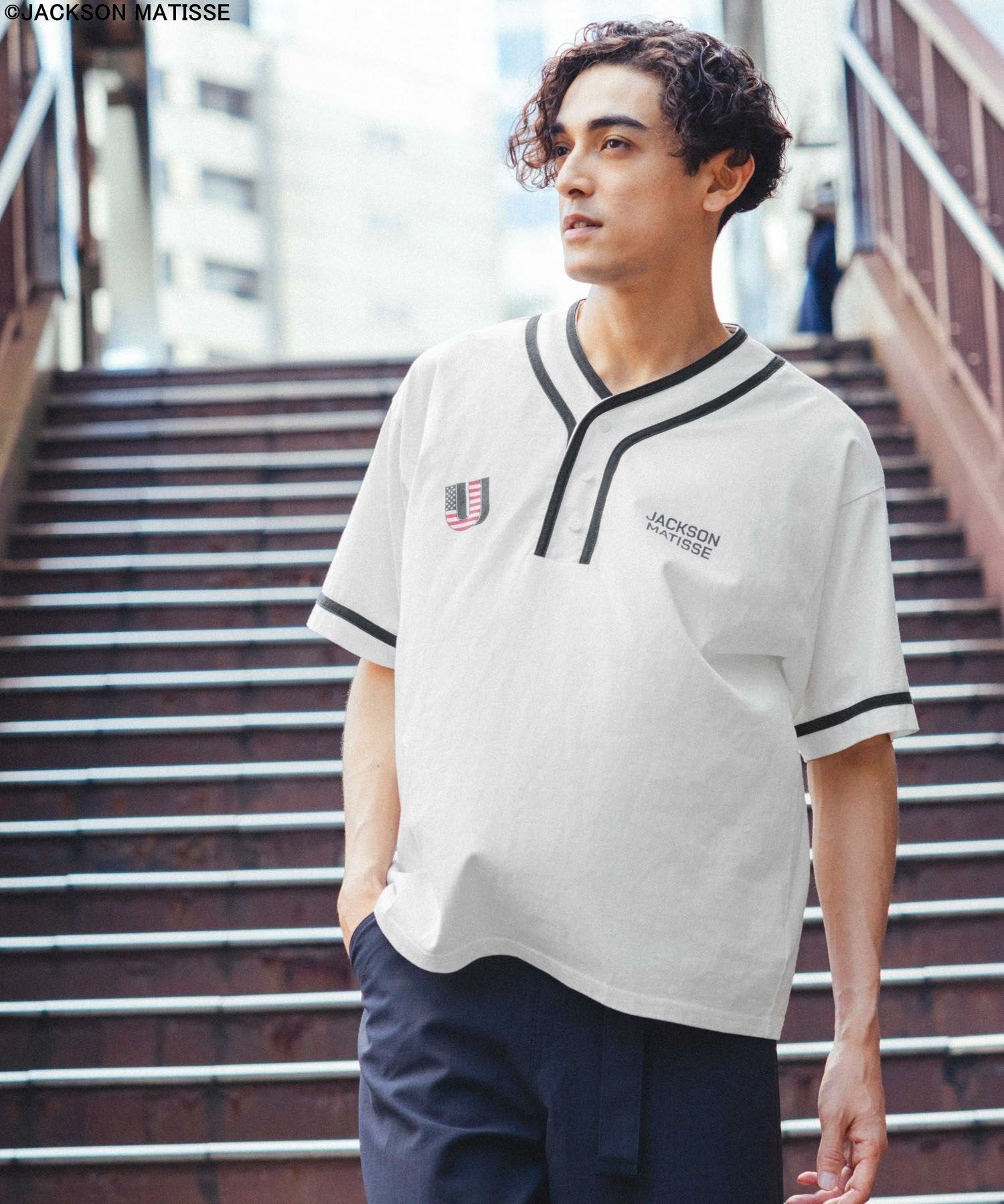 JACKSON MATISSE/ジャクソンマティス 2024SS Block Check Cotton-linen Poloブロックチェック コットンリネン ポロシャツ新品【M】【MTSA75312】 楽天市場】ジャクソンマティス（ブランドベイフロー）（メンズ