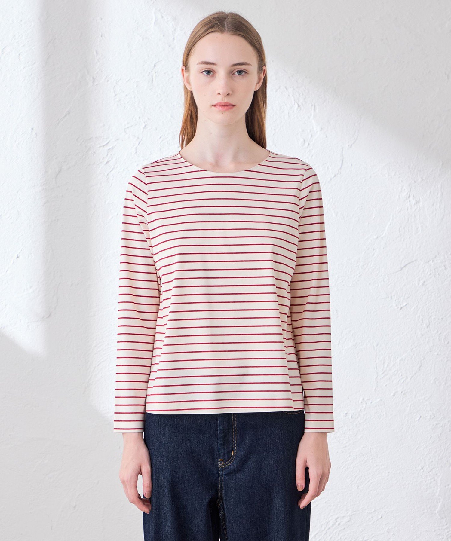 (L Size) 【L】【The Essential Collection】プレーティング天竺ボーダープルオーバー マッキントッシュ ロンドン トップス その他のトップス レッド