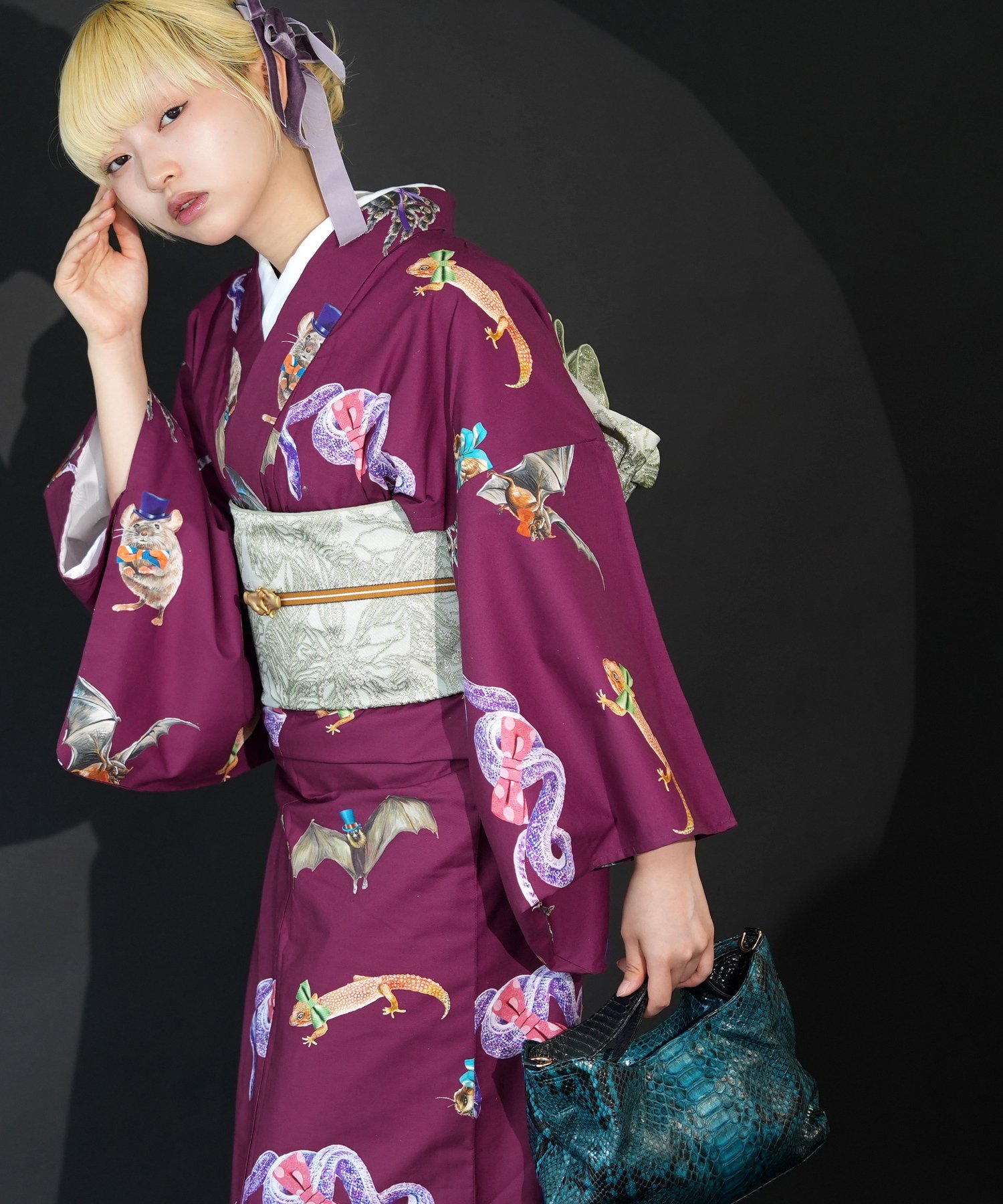 ミニチュア着物　ワインレッド姫柄　ミッシィページ 楽天市場】ワインレッド（着物｜和服）：レディースファッションの通販