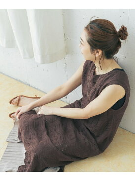 【SALE/50%OFF】ROSSO レース編み2WAYワンピース アーバンリサーチロッソ ワンピース ワンピースその他 ベージュ ブラウン【送料無料】