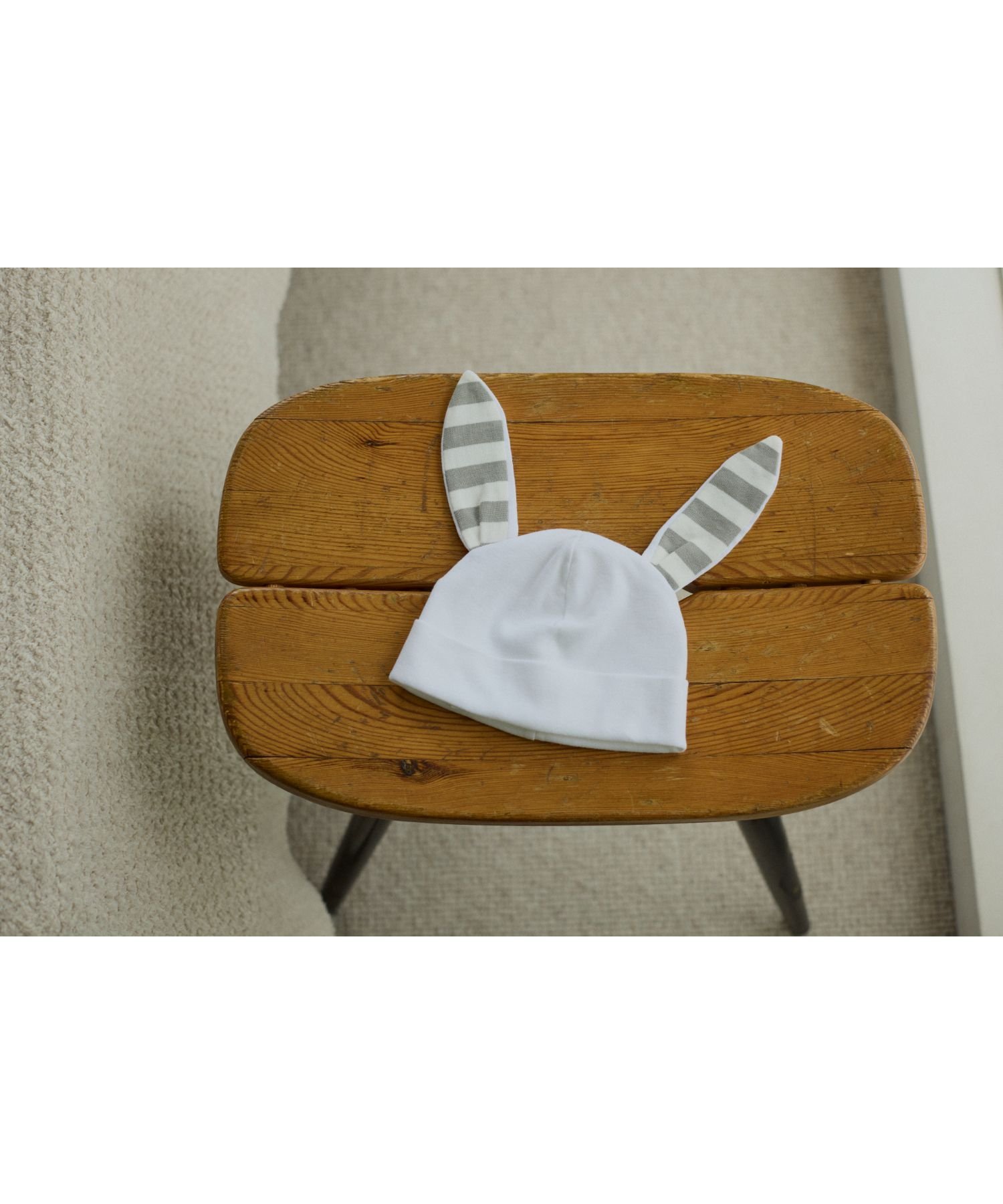 agnes b. ENFANT ベビー ラパン 帽子 アニエスベー マタニティウェア・ベビー用品 その他のベビーグッズ ホワイト 3