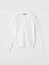 JOHN SMEDLEY Round neck Long sleeved Cardigan ｜ ELINOR ｜ 30G MODERN FIT ジョンスメドレー トップス ニット ホワイト【送料無料】