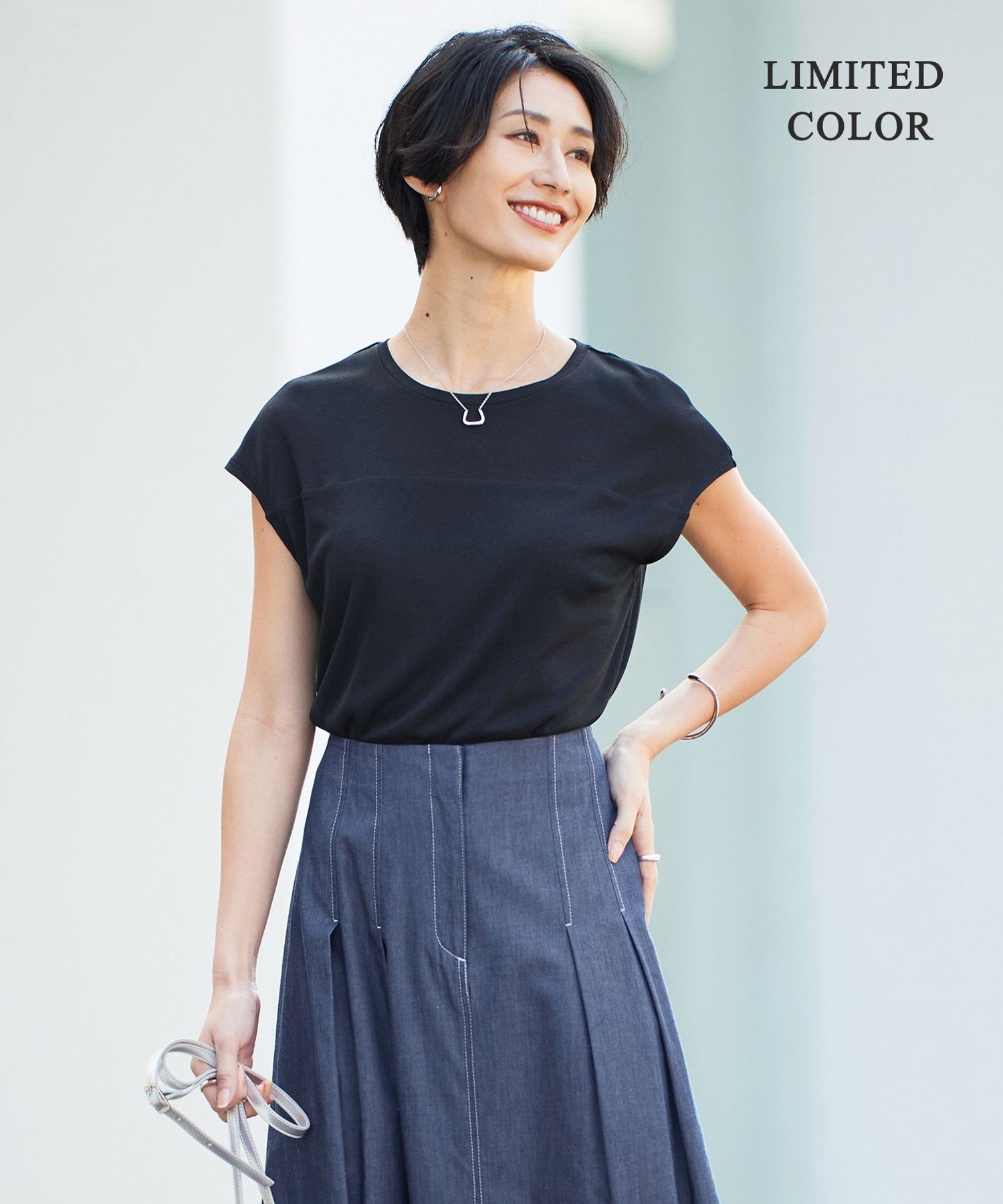 ICB 【WEB限定カラーあり・接触冷感・UVカット】PINION 半袖プルオーバー アイシービー トップス カットソー・Tシャツ ブラック ネイビー グレー