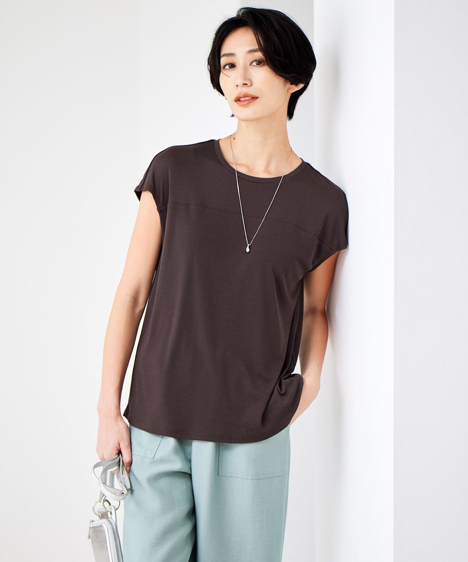 ICB 【WEB限定カラーあり・接触冷感・UVカット】PINION 半袖プルオーバー アイシービー トップス カットソー・Tシャツ ブラック ネイビー グレー