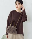 【SALE/30%OFF】MONO COMME CA フェイクファーバッグ コムサイズム バッグ ハンドバッグ ブラウン グレー【送料無料】