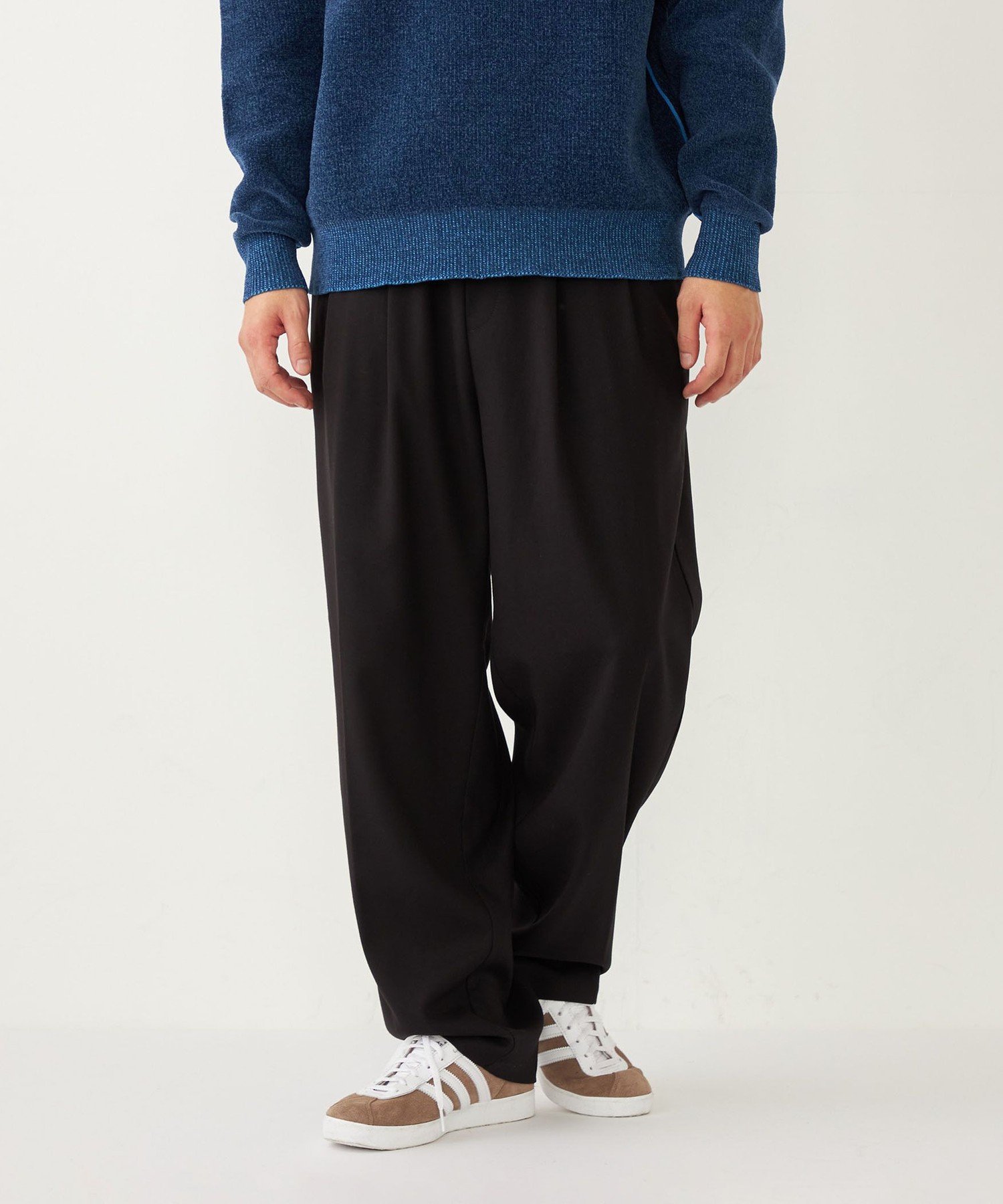 SHIPS Colors SHIPS Colors:＜洗濯機可能＞TR テーパード ワイド トラウザーズ(セットアップ可能)◇ シップス パンツ その他のパンツ ネイビー ブラック ベージュ ブラウン グレー【送料無料】