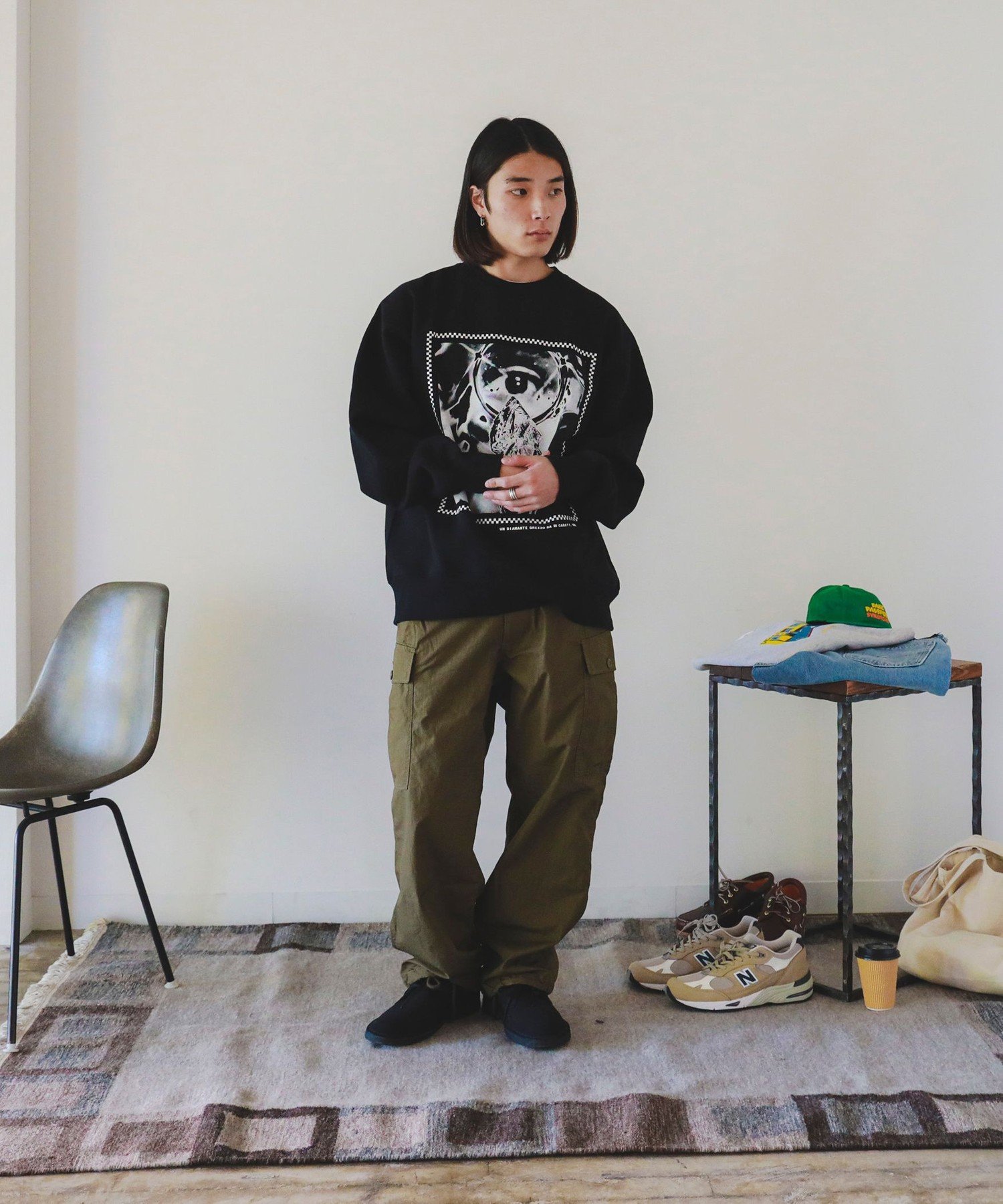 【SALE／50%OFF】BEAMS T Bureau Bertrand Clement * BEAMS T / Sweatshirt ビームス アウトレット トップス スウェット・トレーナー ブラック【送料無料】