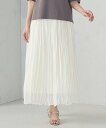 【SALE/10%OFF】COMME CA ISM シフォンジョーゼット クリンクルプリーツスカート コムサイズム スカート ロング・マキシスカート ホワイト ブルー ブラック【送料無料】