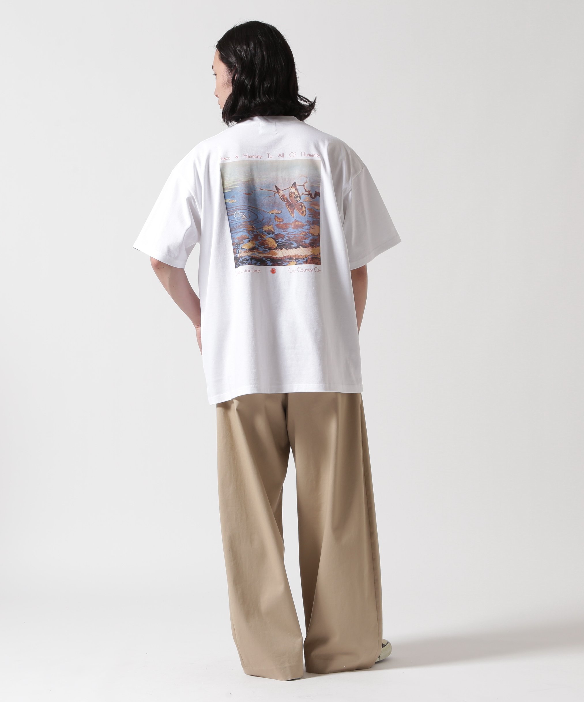 GARDEN TOKYO CITY COUNTRY CITY×LONNIE LISTON SMITH /シティーカントリーシティー/Reflection of A G ガーデン トップス カットソー・Tシャツ ホワイト【送料無料】