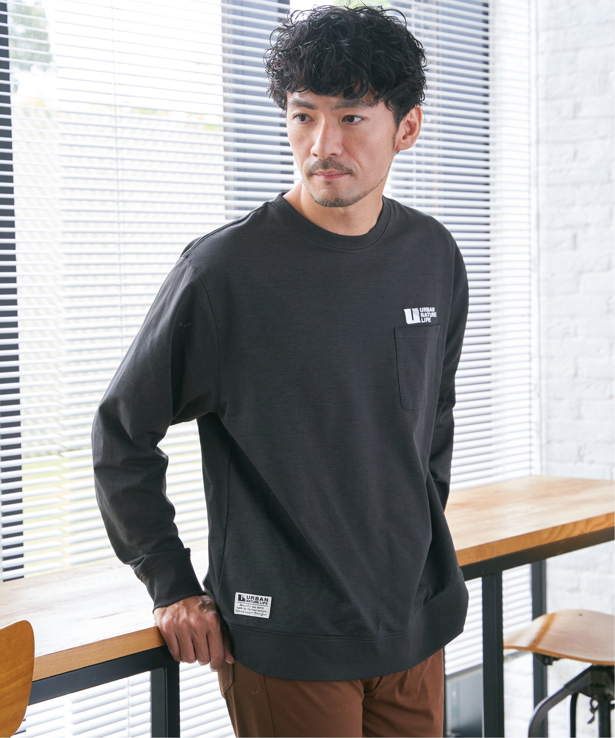 ikka 【吸水速乾】URBAN NATURE LIFE アーバンネイチャーライフ ドライスピードトレT イッカ トップス カットソー・Tシャツ ホワイト グレー ブルー ブラウン カーキグリーン