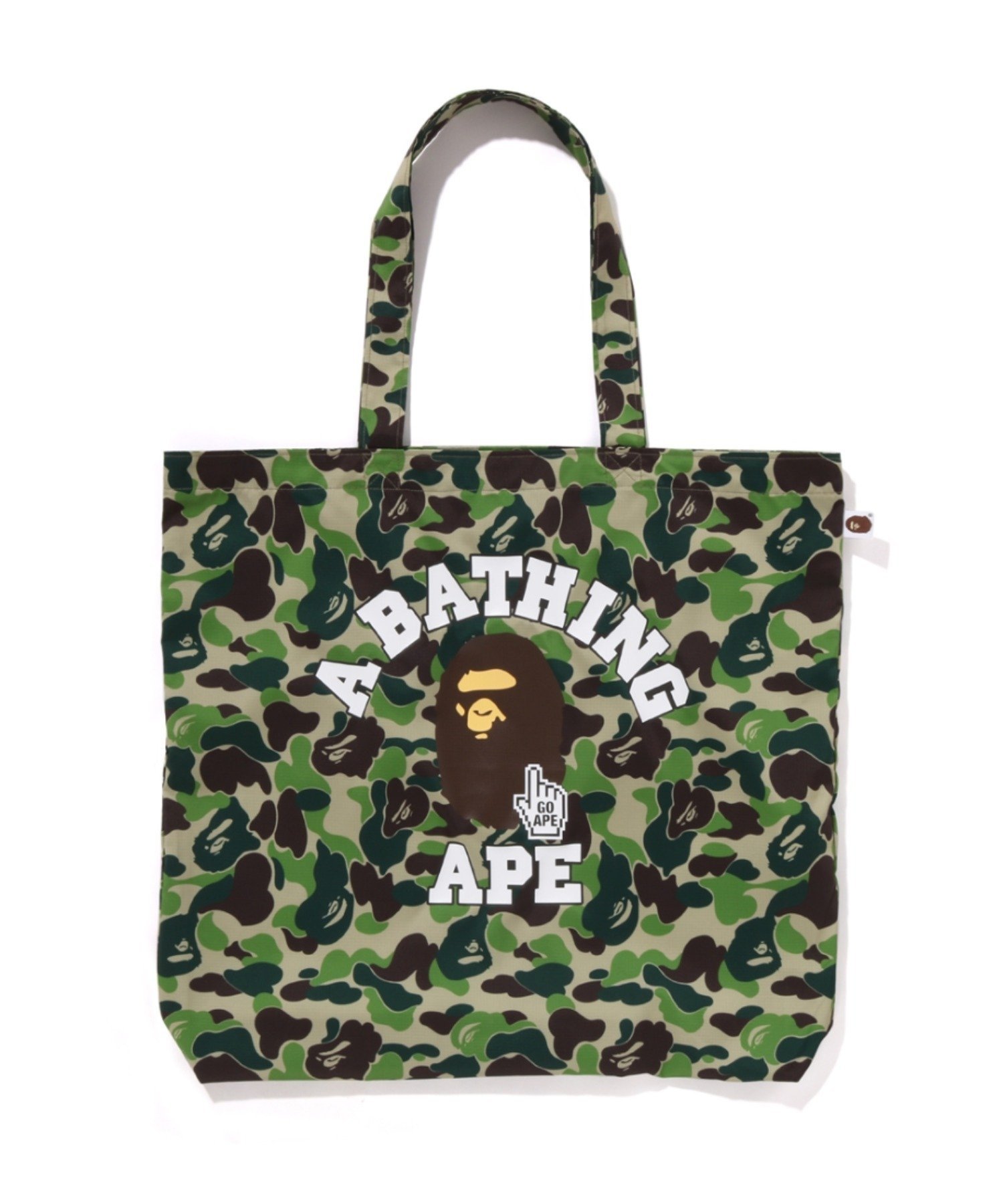 BAPE CAMO GO APE POINTER COLLEGE TOTE BAG BAPEC ア ベイシング エイプ バッグ トートバッグ ネイビー ピンク ブルー グリーン