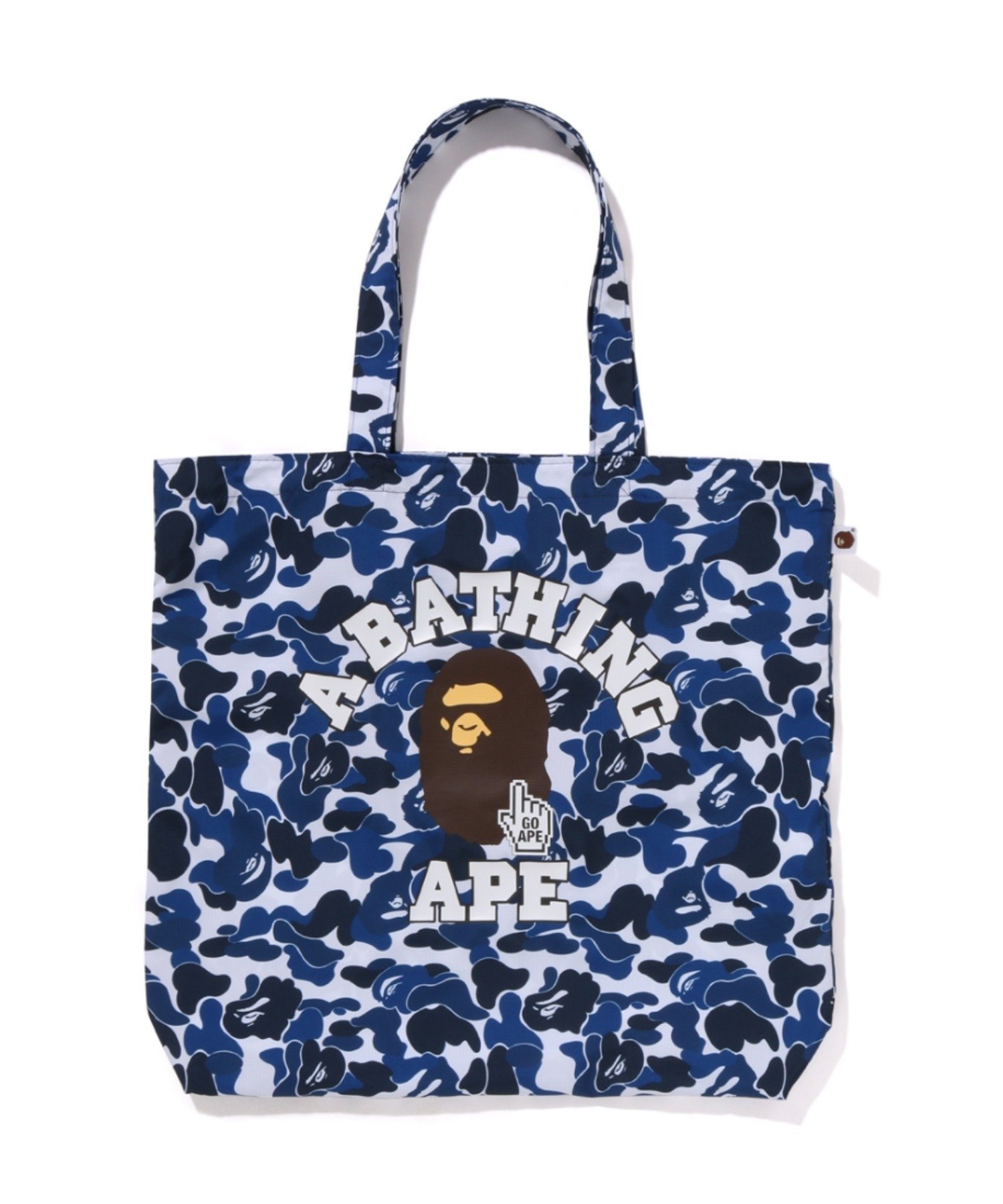 BAPE CAMO GO APE POINTER COLLEGE TOTE BAG BAPEC ア ベイシング エイプ バッグ トートバッグ ネイビー ピンク ブルー グリーン
