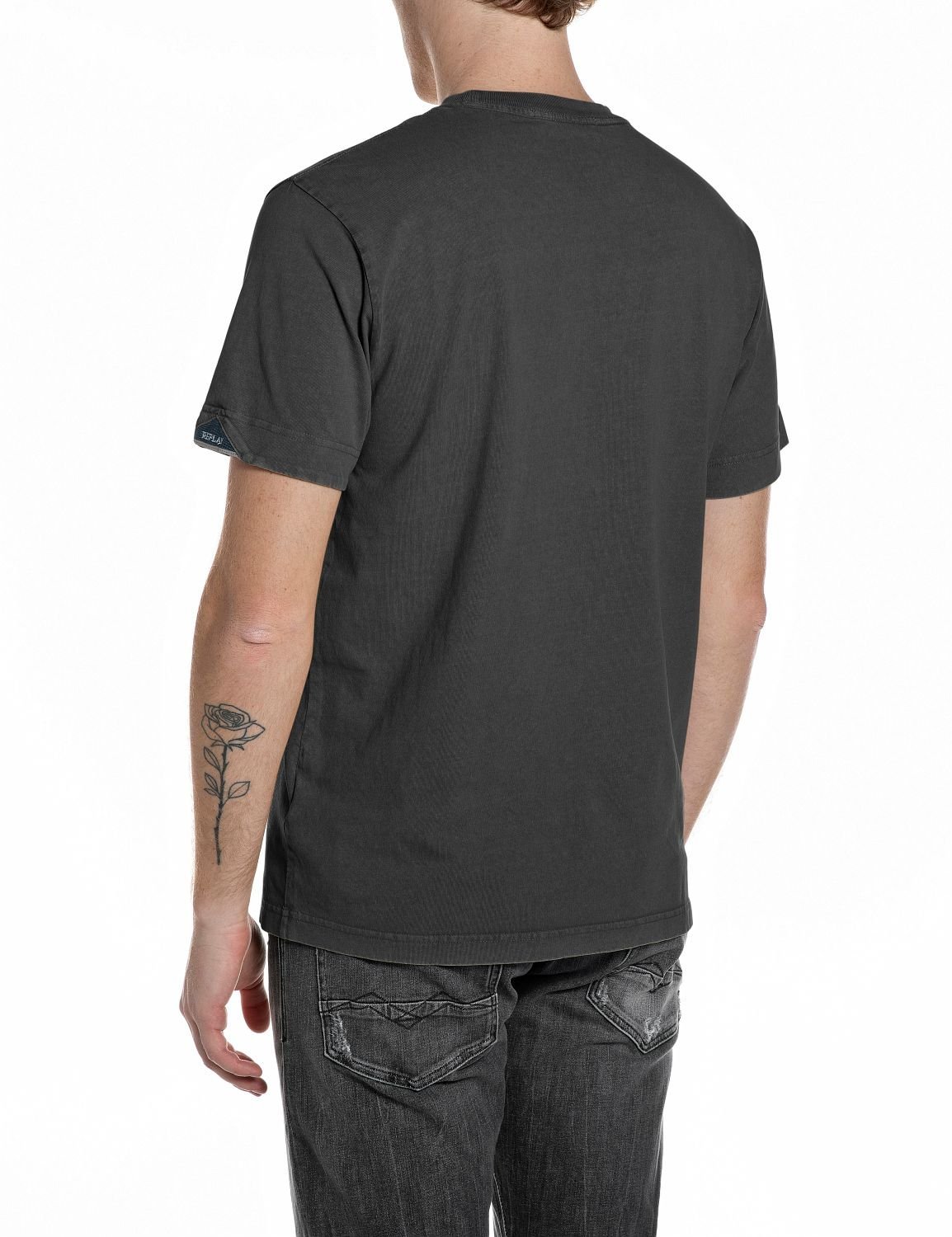 【SALE／10%OFF】REPLAY オープンエンドジャージーロゴTシャツ リプレイ トップス カットソー・Tシャツ ベージュ【送料無料】