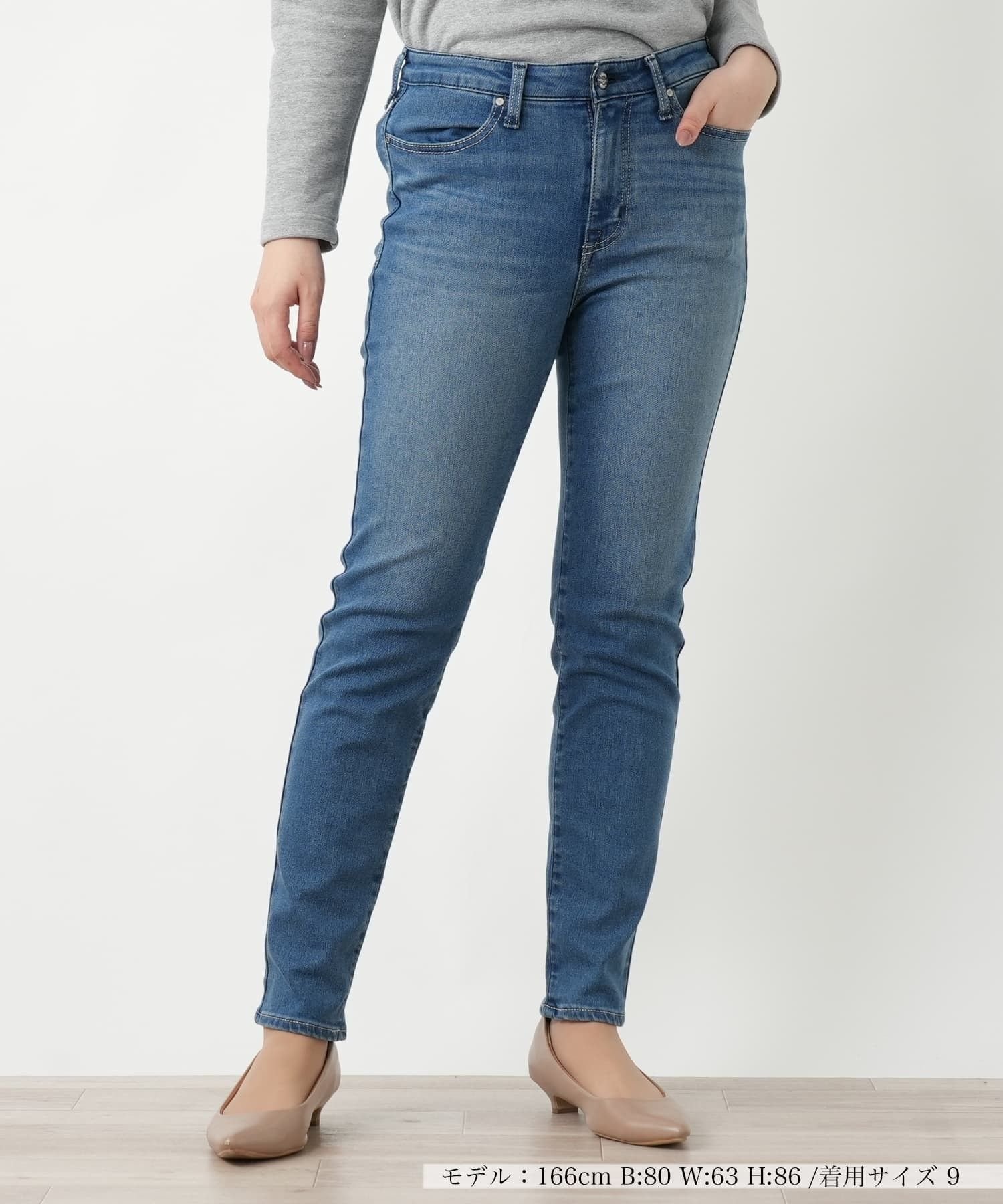 Leilian ウォッシュデニムパンツ【L JEANS】 レリアン パンツ ジーンズ・デニムパンツ