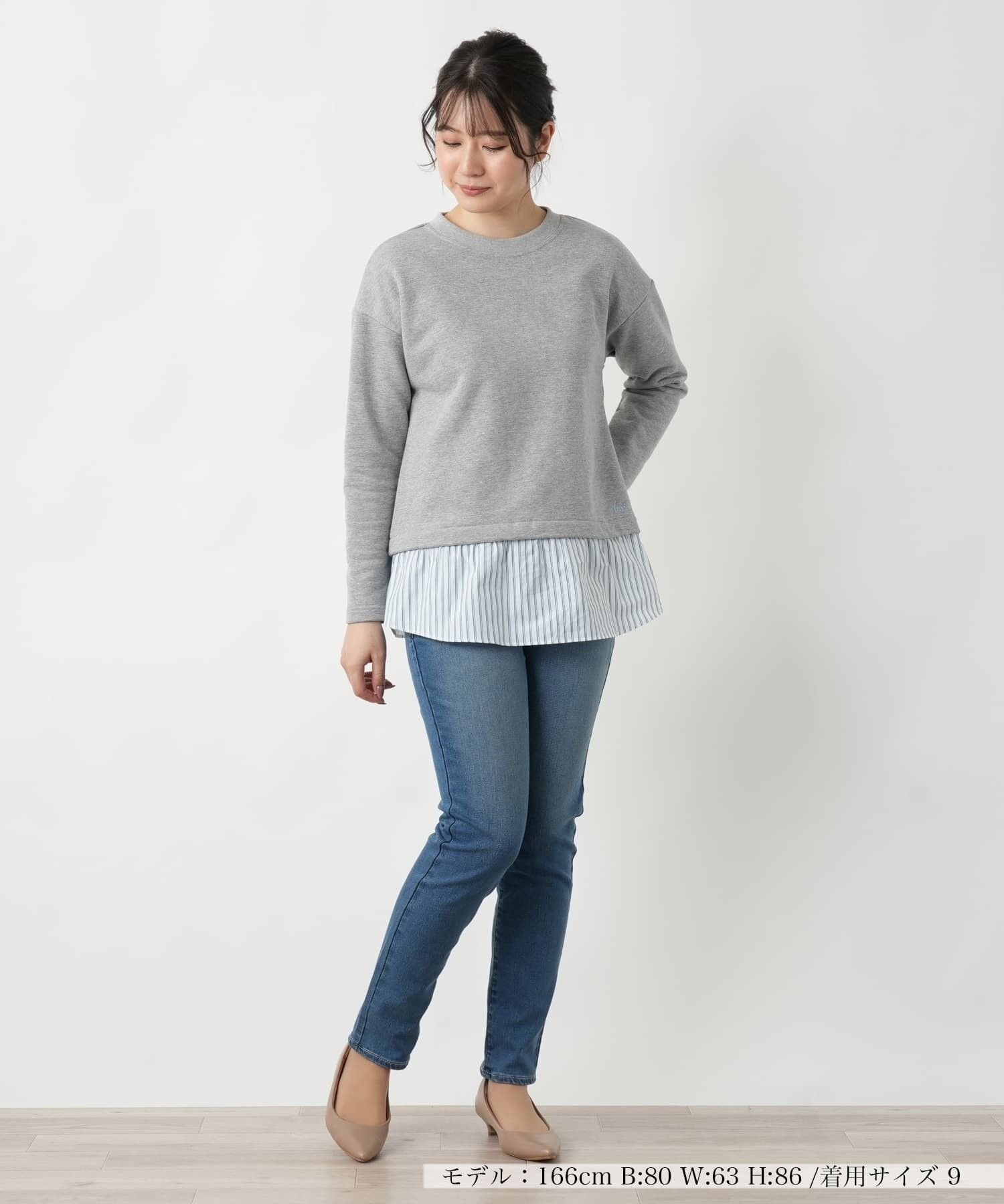 Leilian ウォッシュデニムパンツ【L JEANS】 レリアン パンツ ジーンズ・デニムパンツ
