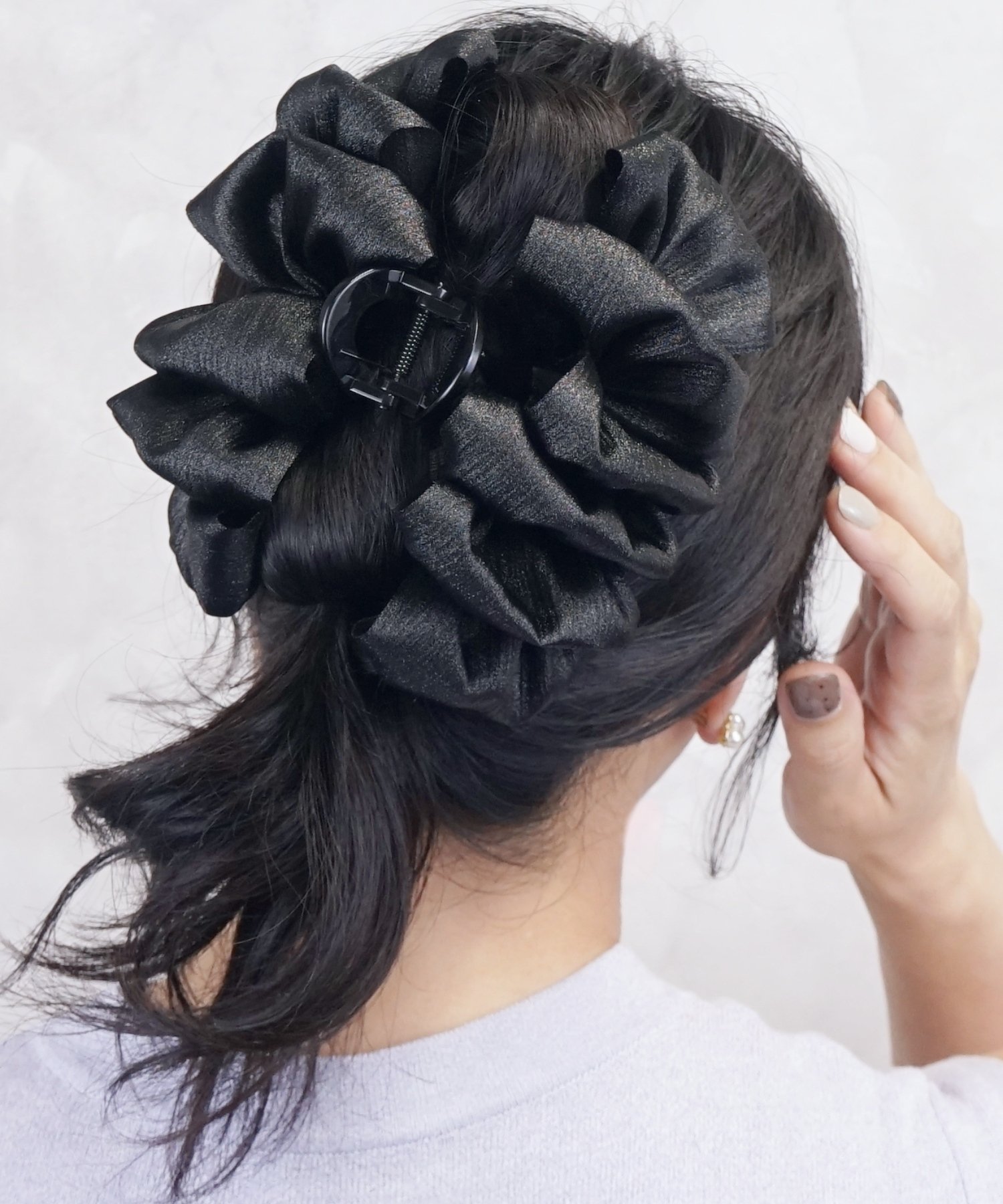 Heartdance シャイニーフリルバンスクリップ ハートダンス ヘアアクセサリー バレッタ・ヘアクリップ・ヘアピン ブラウン ブラック