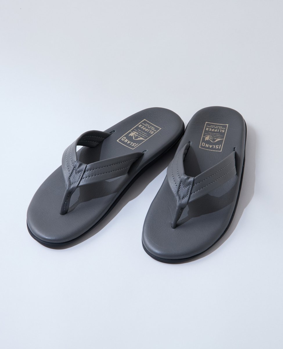 MEN'S MELROSE 【ISLAND SLIPPER /アイランドスリッパ】レザーサンダル ｜ PT202 / PB202 メンズメルローズ シューズ・靴 サンダル ブラック グレー
