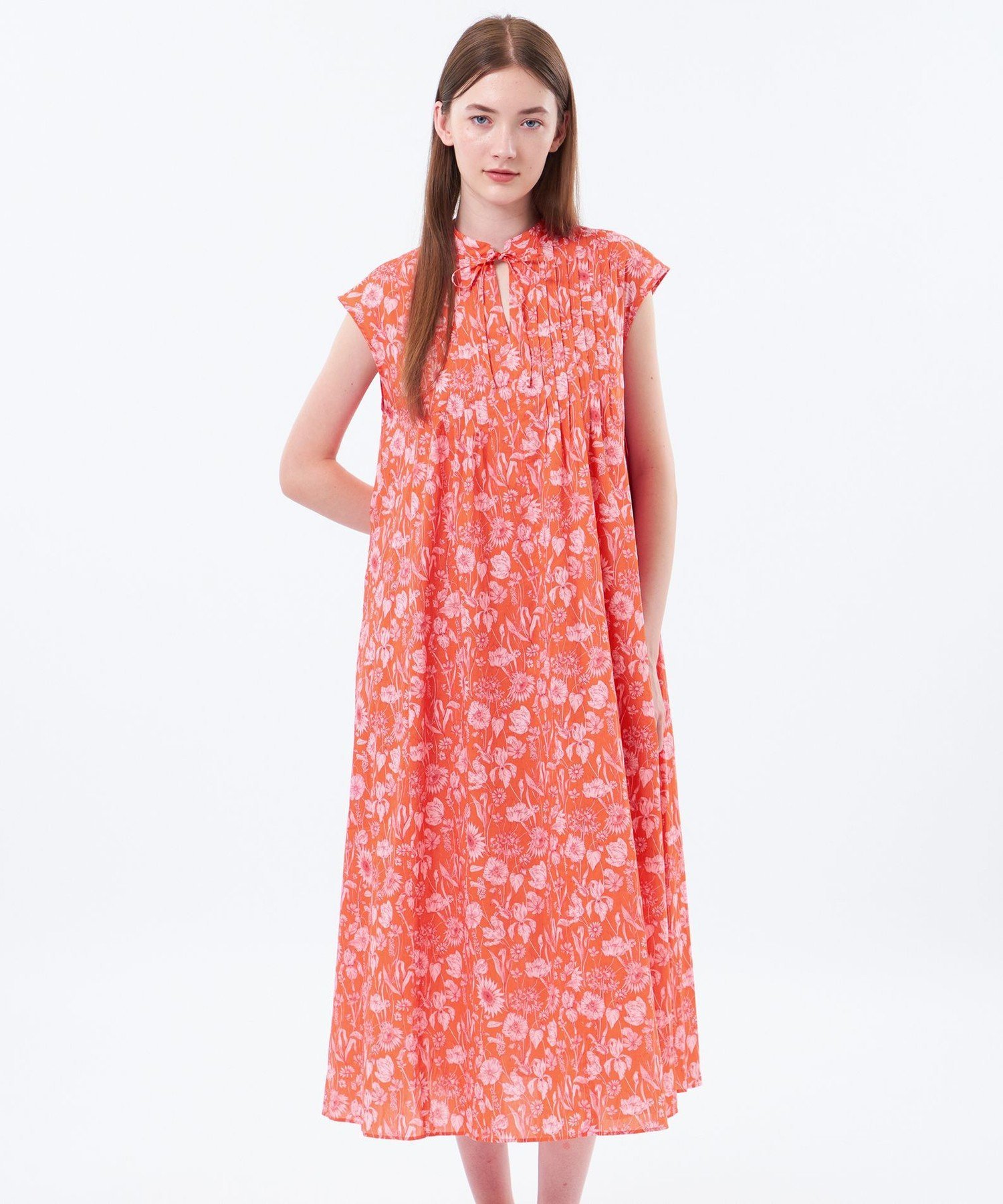 MACKINTOSH PHILOSOPHY 【WEB&一部店舗限定】リバティ フロントタックフレアワンピース マッキントッシュ フィロソフィー ワンピース・ドレス ワンピース オレンジ【送料無料】
