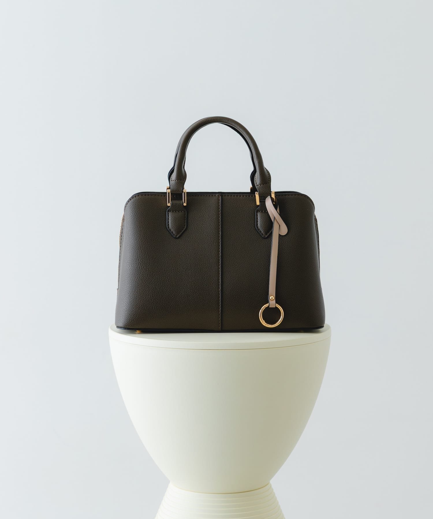 RODE SKO センターステッチハンドバッグ ロデスコ バッグ ハンドバッグ ベージュ ブラック グレー オレンジ【送料無料】