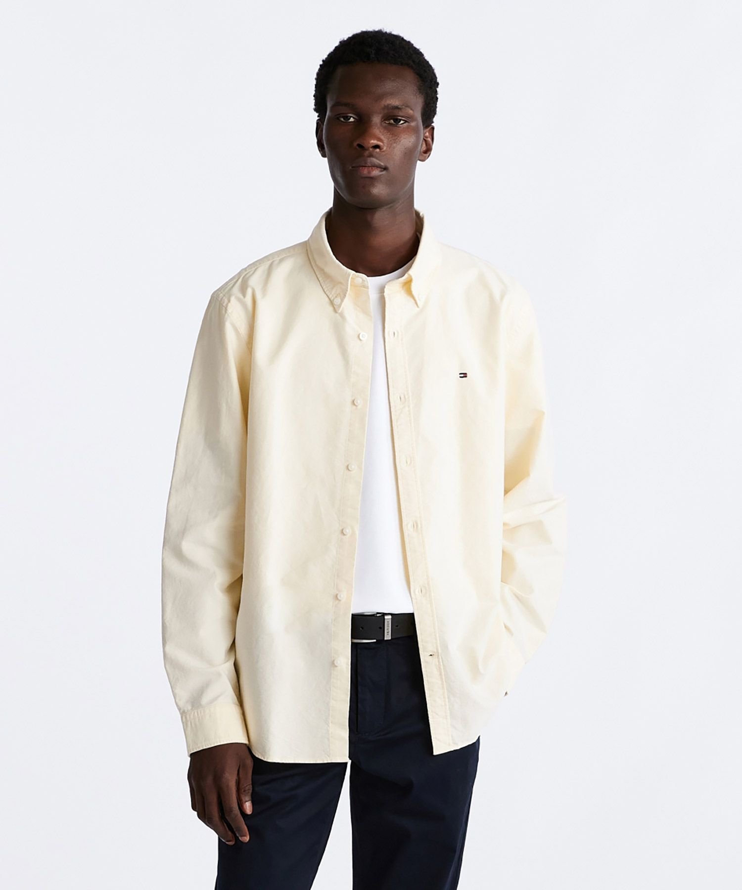 TOMMY HILFIGER ソリッドヘリテージオックスフォードシャツ トミーヒルフィガー トップス シャツ・ブラ..