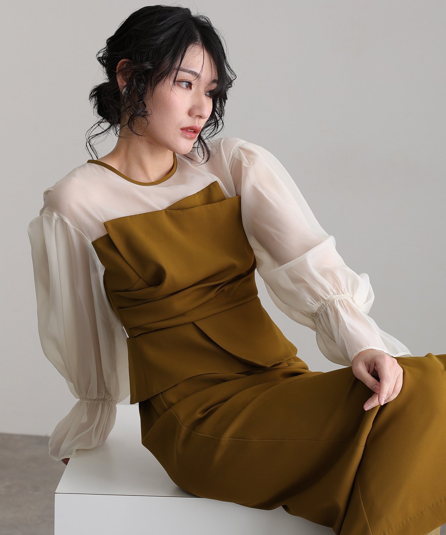 PourVous パーティードレス結婚式 オケージョンドレスお呼ばれ ワンピース成人式 フォーマル プールヴ..