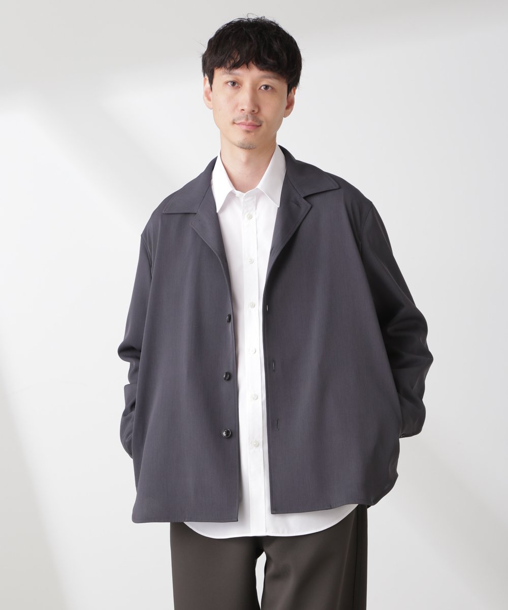 【SALE／50%OFF】NANO universe ドライツイル オーバーシャツジャケット ナノユニバース ジャケット・..