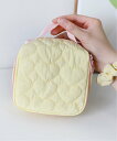 Pochi Pouch Pochi Pouch/(W)Pochi Pouch/ハートキルティング スクエアポーチ チェルカ 財布・ポーチ・ケース ポーチ イエロー パープル グリーン ピンク